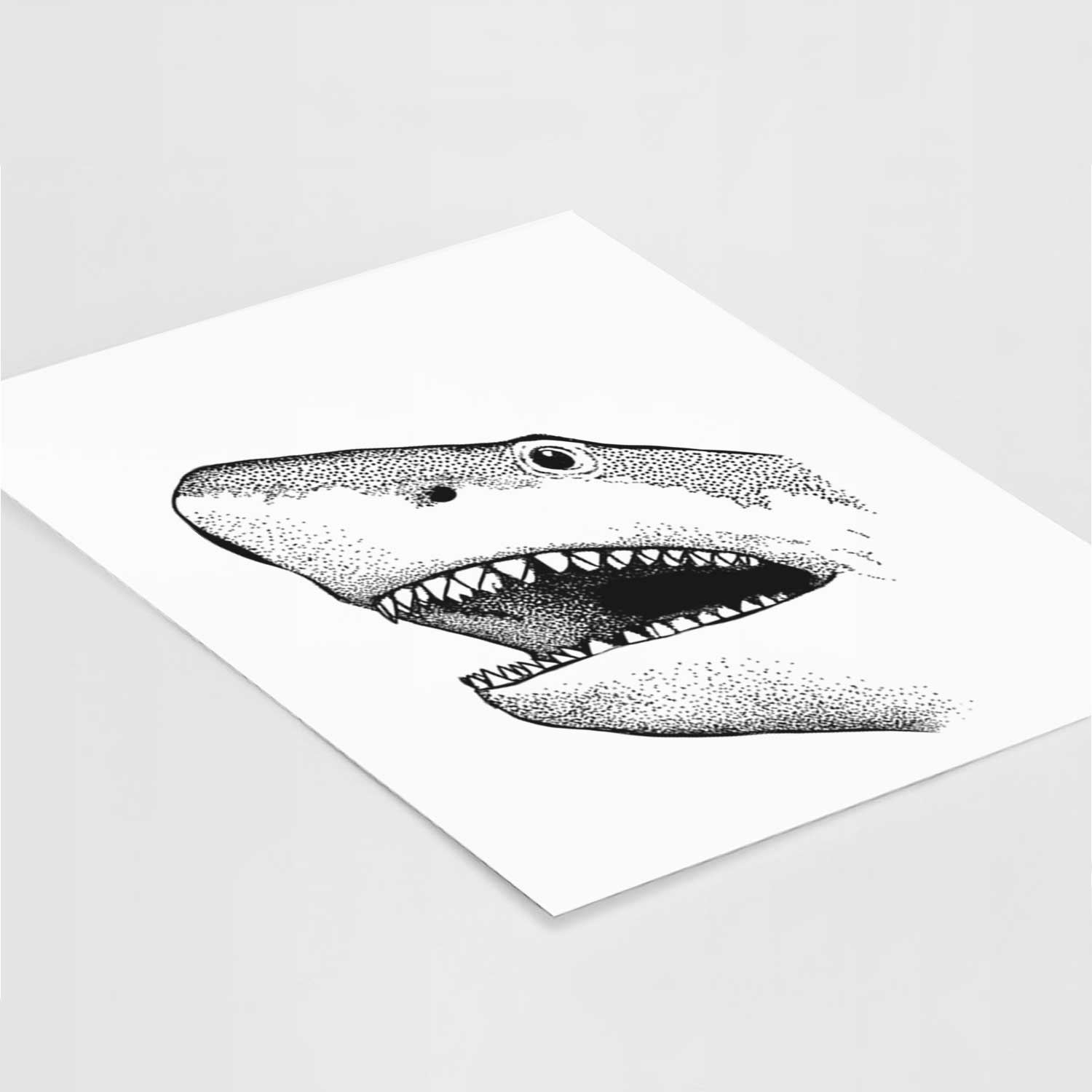 Nado the Great White Shark Art Print