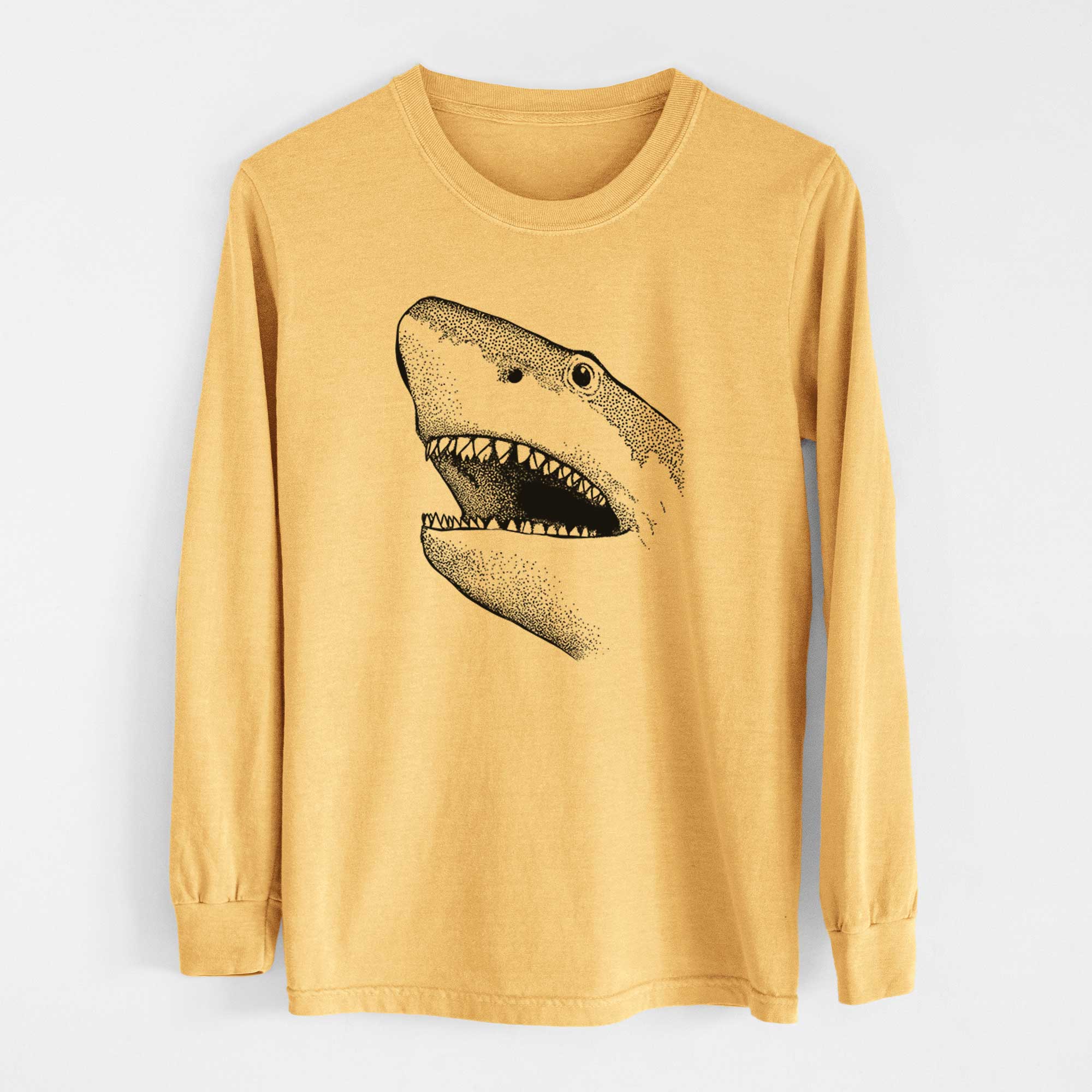 Bare Nado the Great White Shark - Heavyweight 100% Cotton Long Sleeve