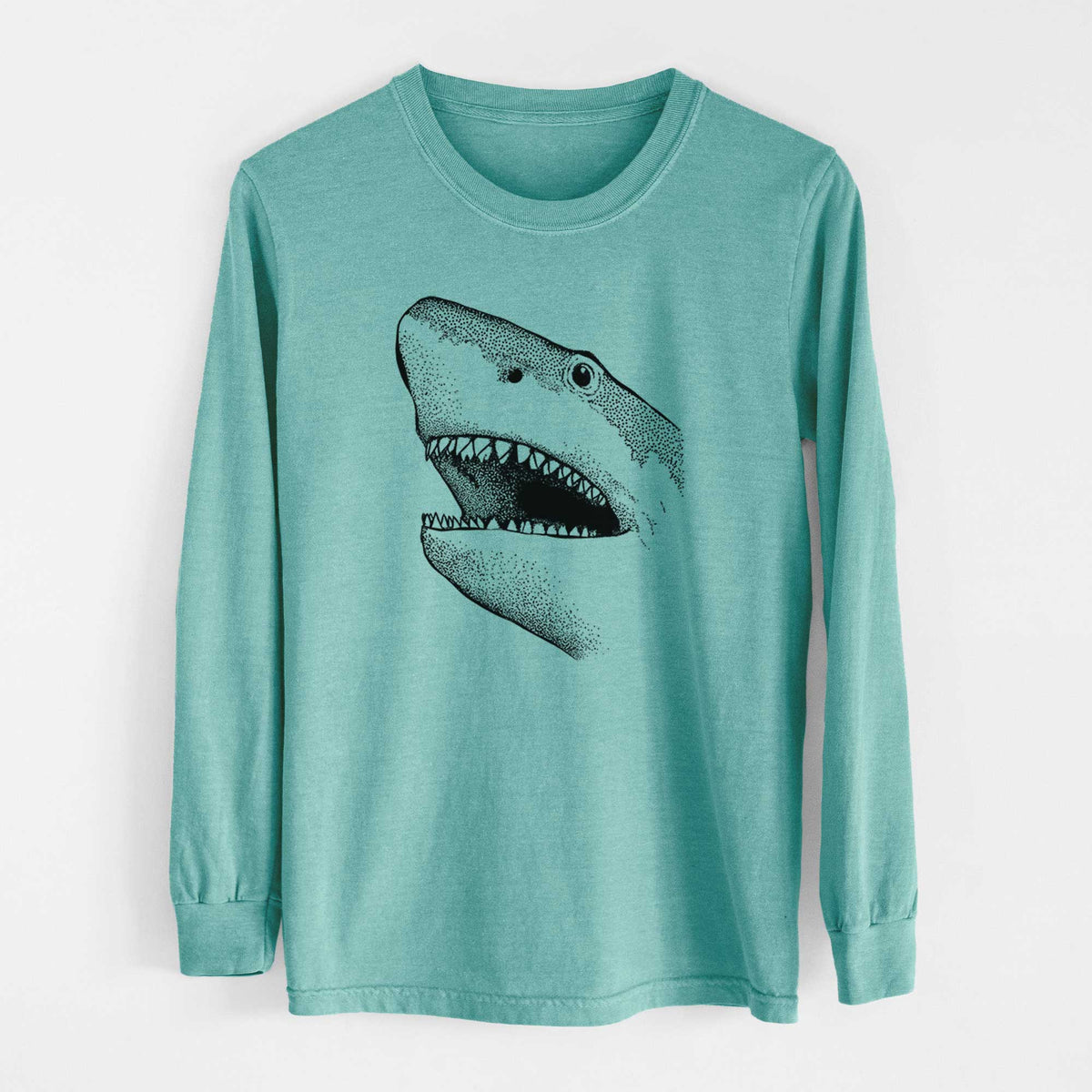 Bare Nado the Great White Shark - Heavyweight 100% Cotton Long Sleeve