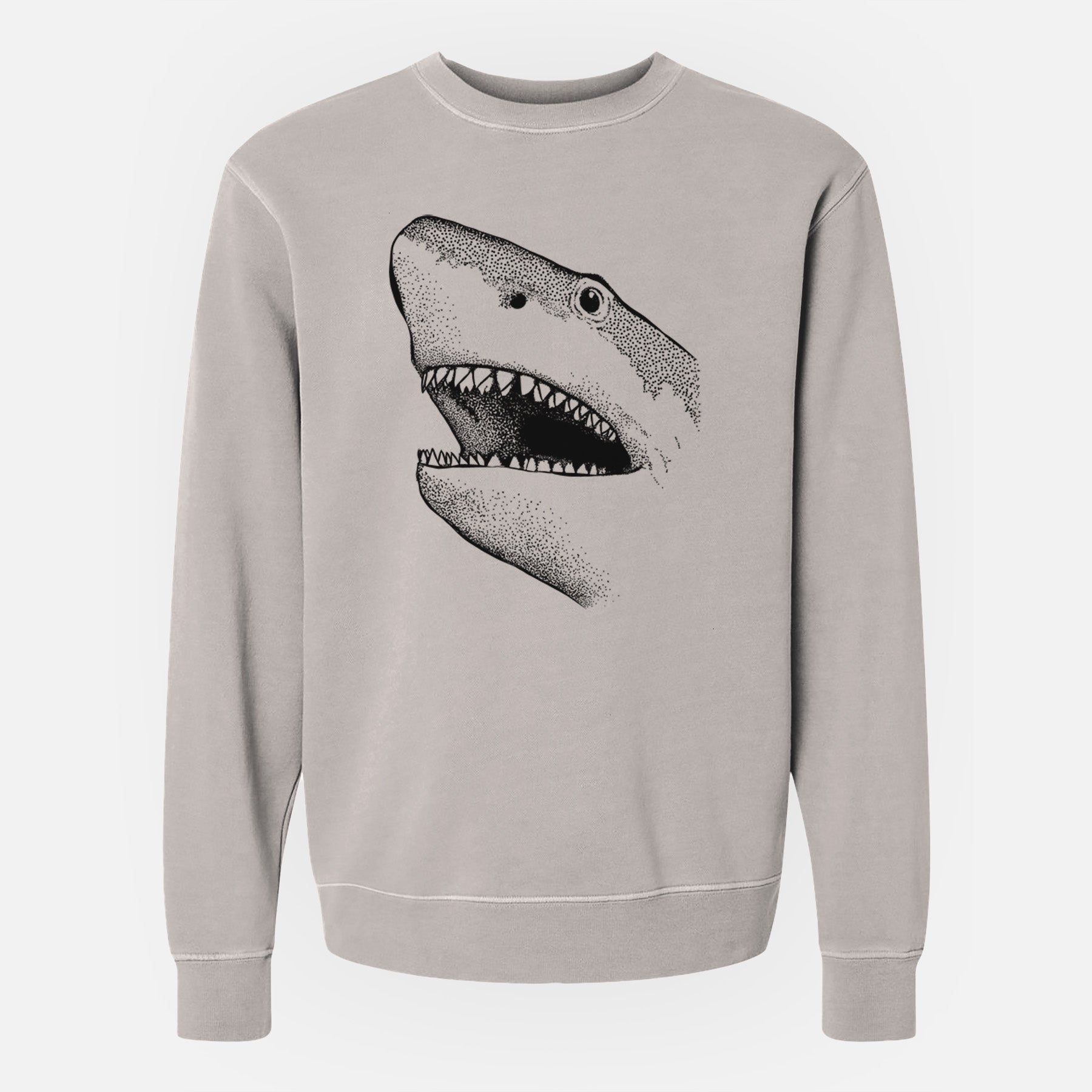 Bare Nado the Great White Shark - Unisex Pigment Dyed Crew Sweatshirt