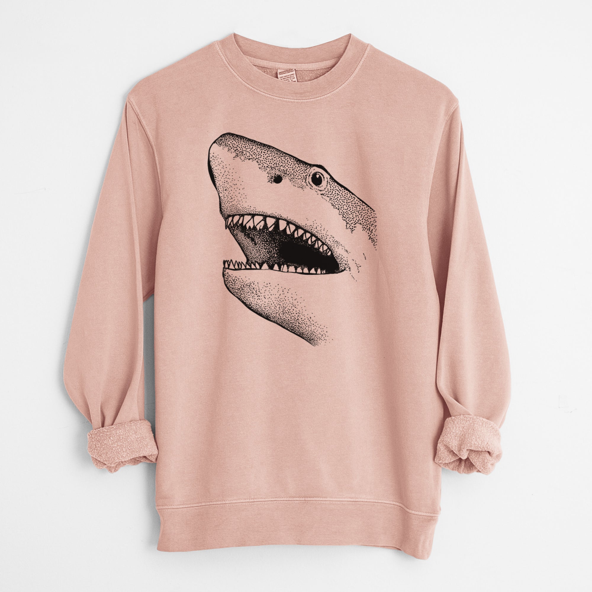 Bare Nado the Great White Shark - Unisex Pigment Dyed Crew Sweatshirt