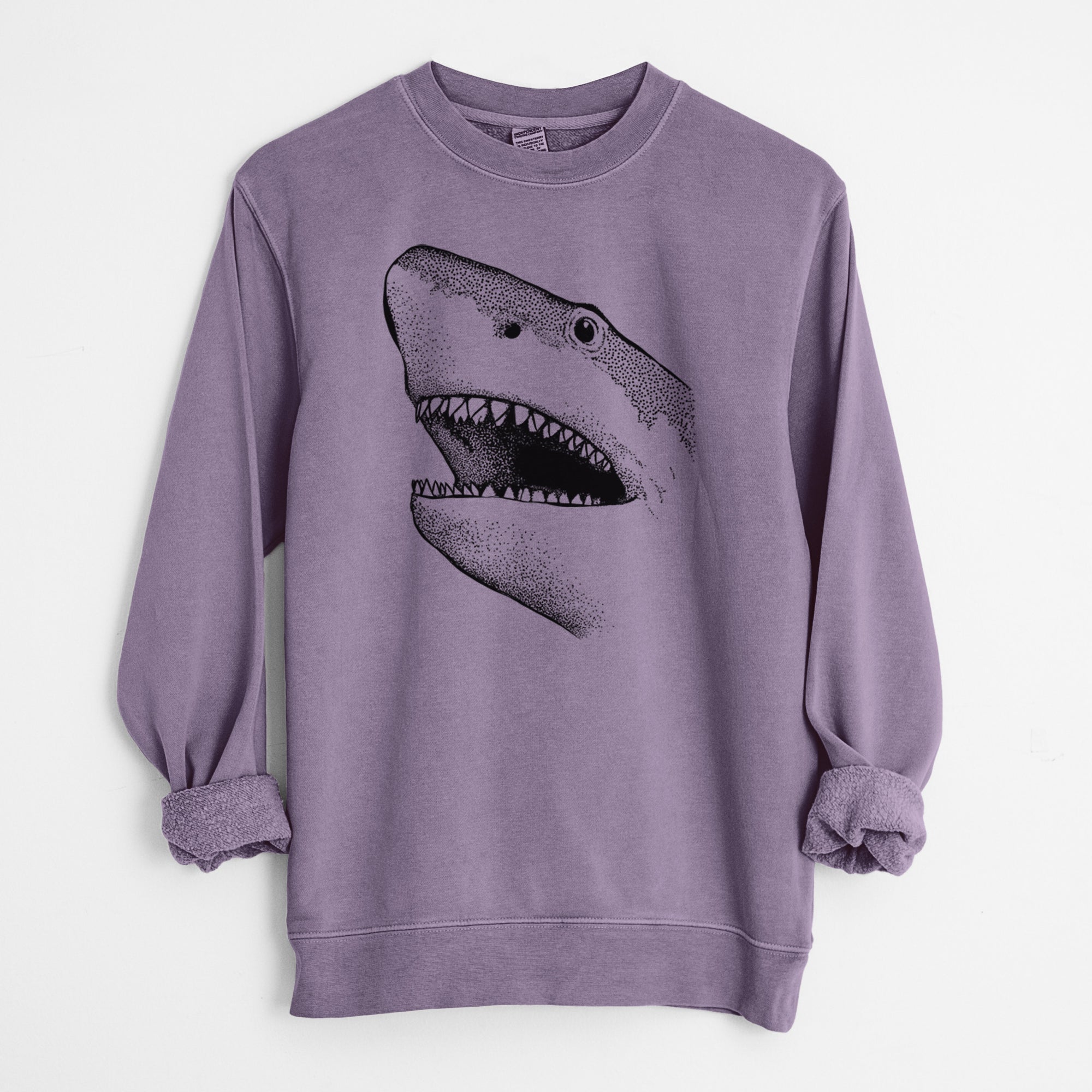 Bare Nado the Great White Shark - Unisex Pigment Dyed Crew Sweatshirt