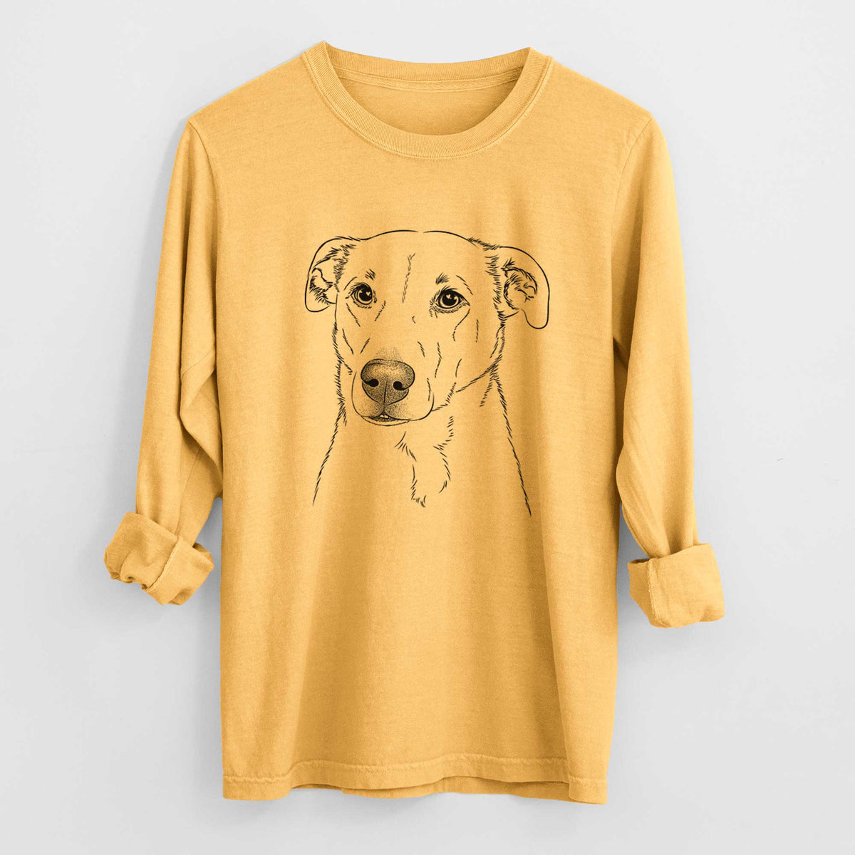 Bare Nala the American Staffordshire Terrier - Heavyweight 100% Cotton Long Sleeve