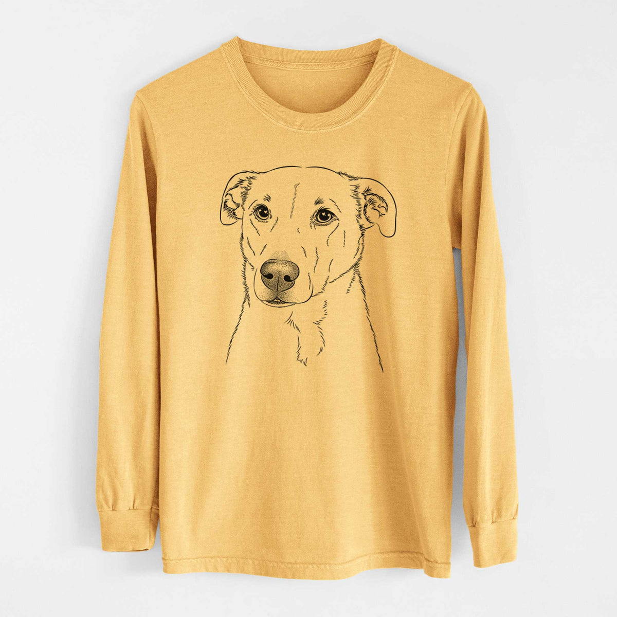 Bare Nala the American Staffordshire Terrier - Heavyweight 100% Cotton Long Sleeve
