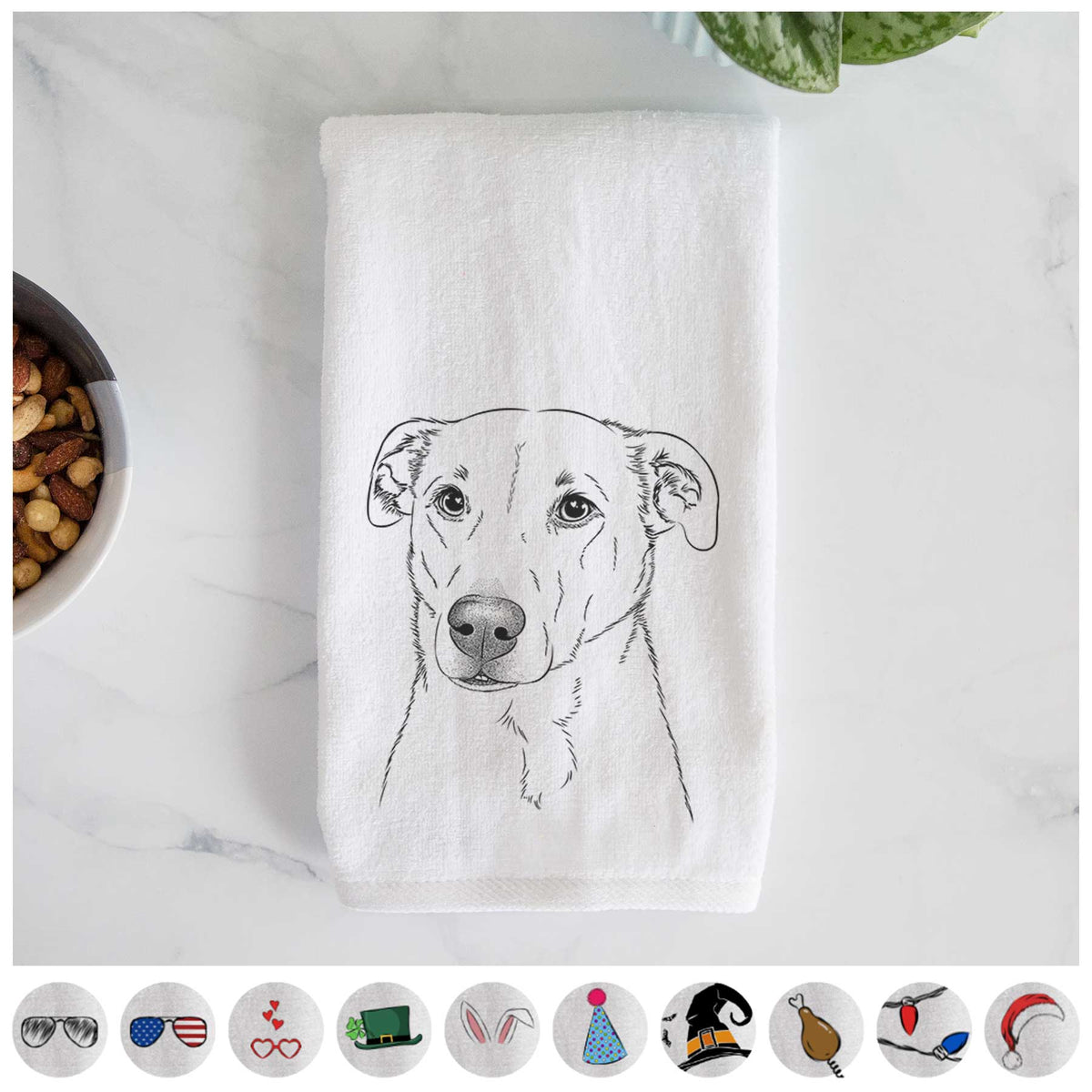 Nala the American Staffordshire Terrier Decorative Hand Towel