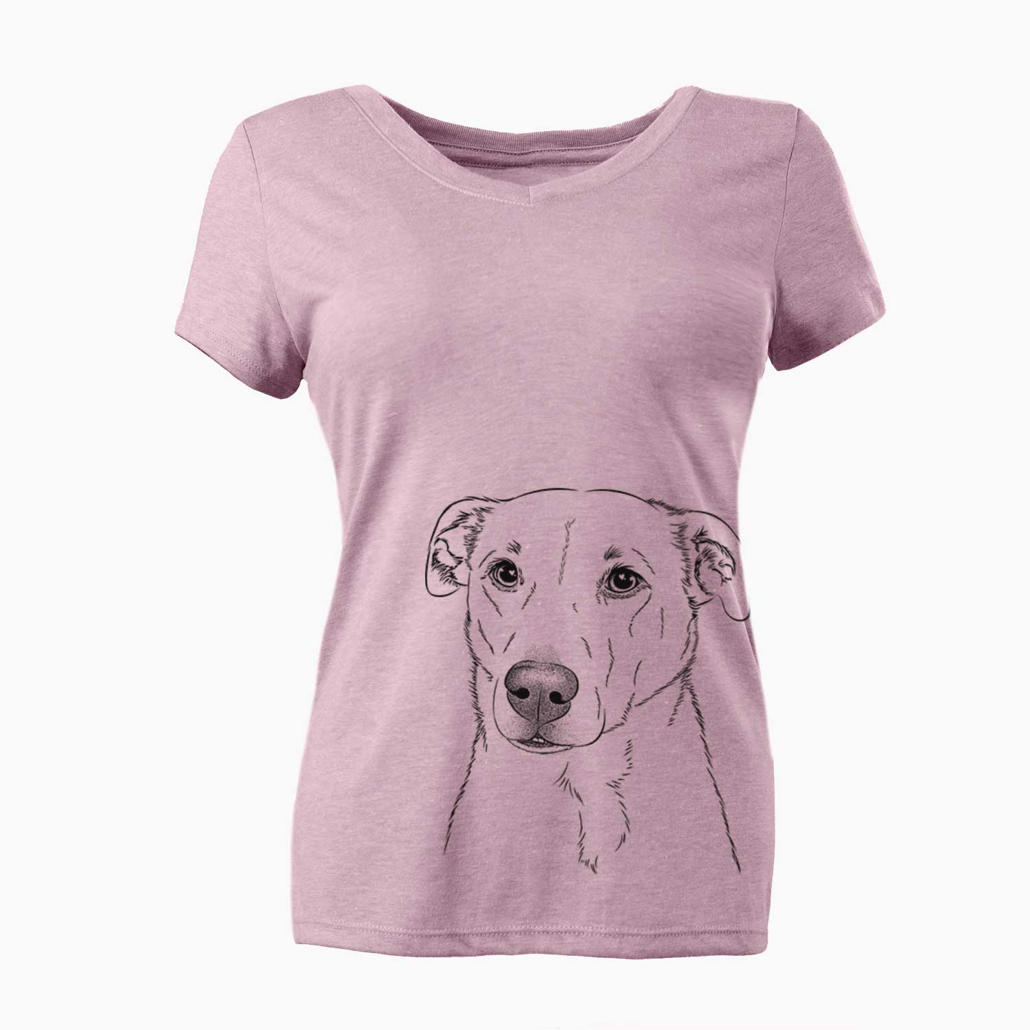 Bare Nala the American Staffordshire Terrier - Women's V-neck Shirt