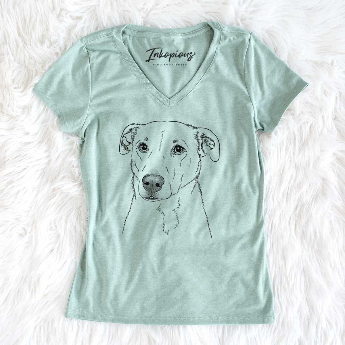 Bare Nala the American Staffordshire Terrier - Women&#39;s V-neck Shirt