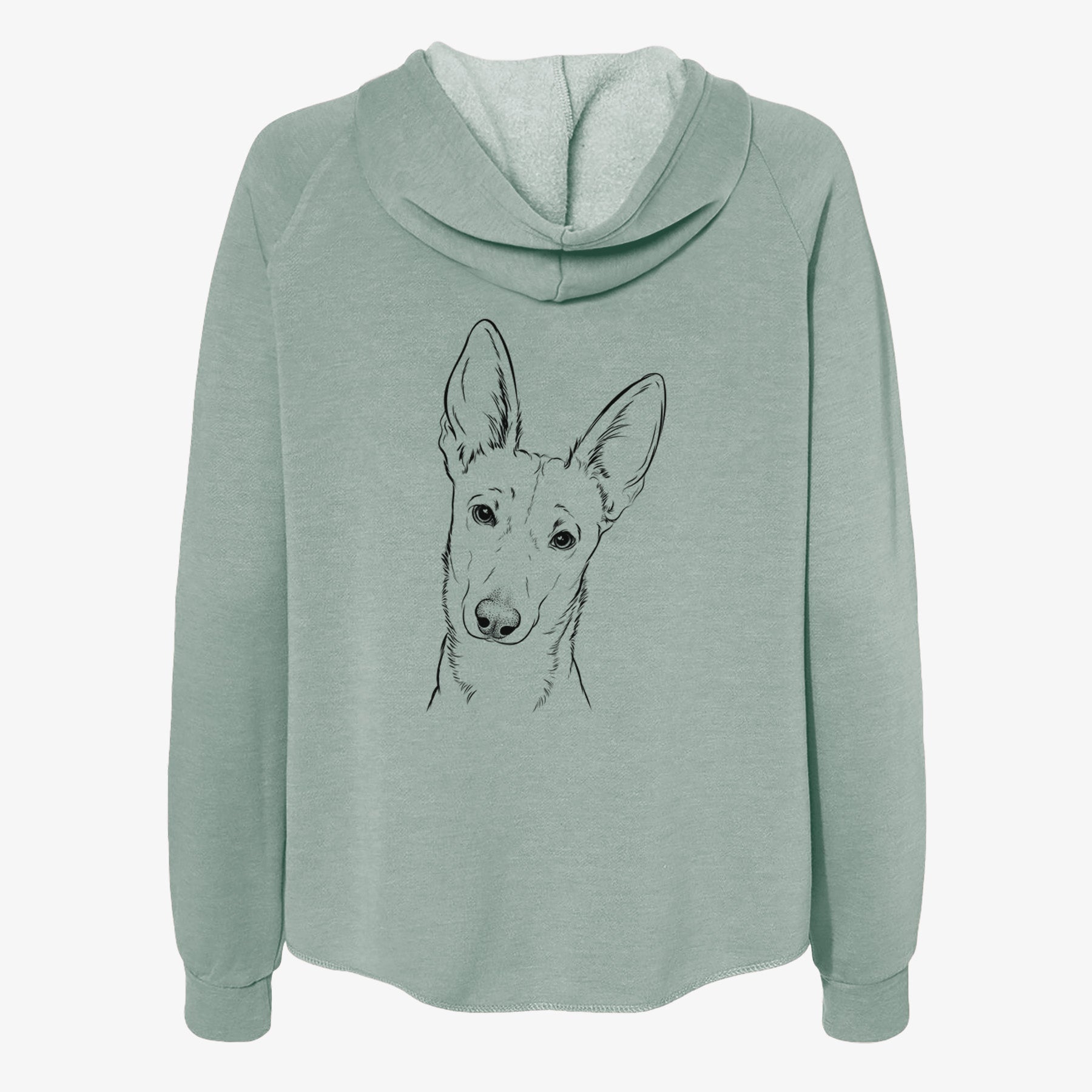 Nala the Carolina Dog - Women's Cali Wave Zip-Up Sweatshirt