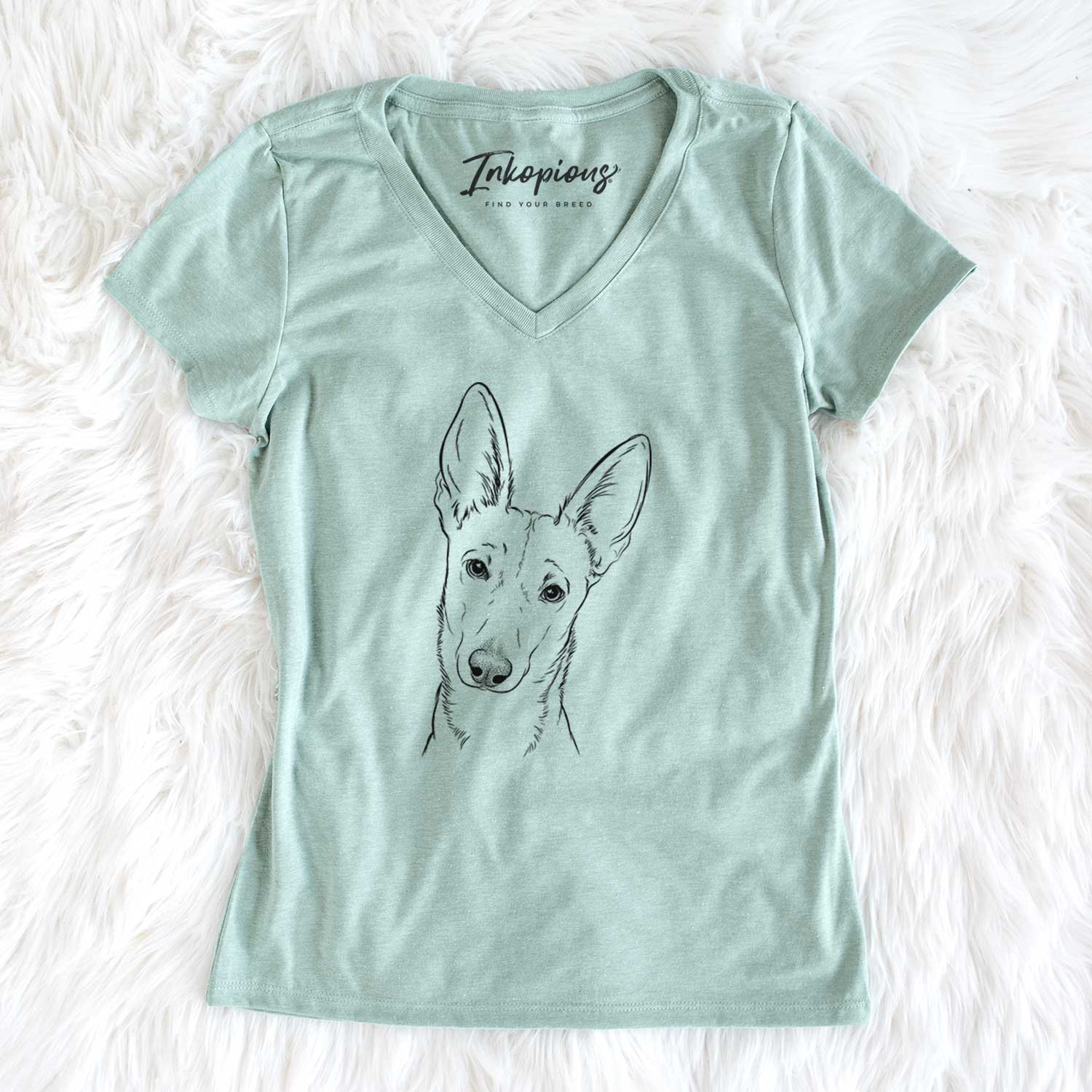 Bare Nala the Carolina Dog - Women's V-neck Shirt