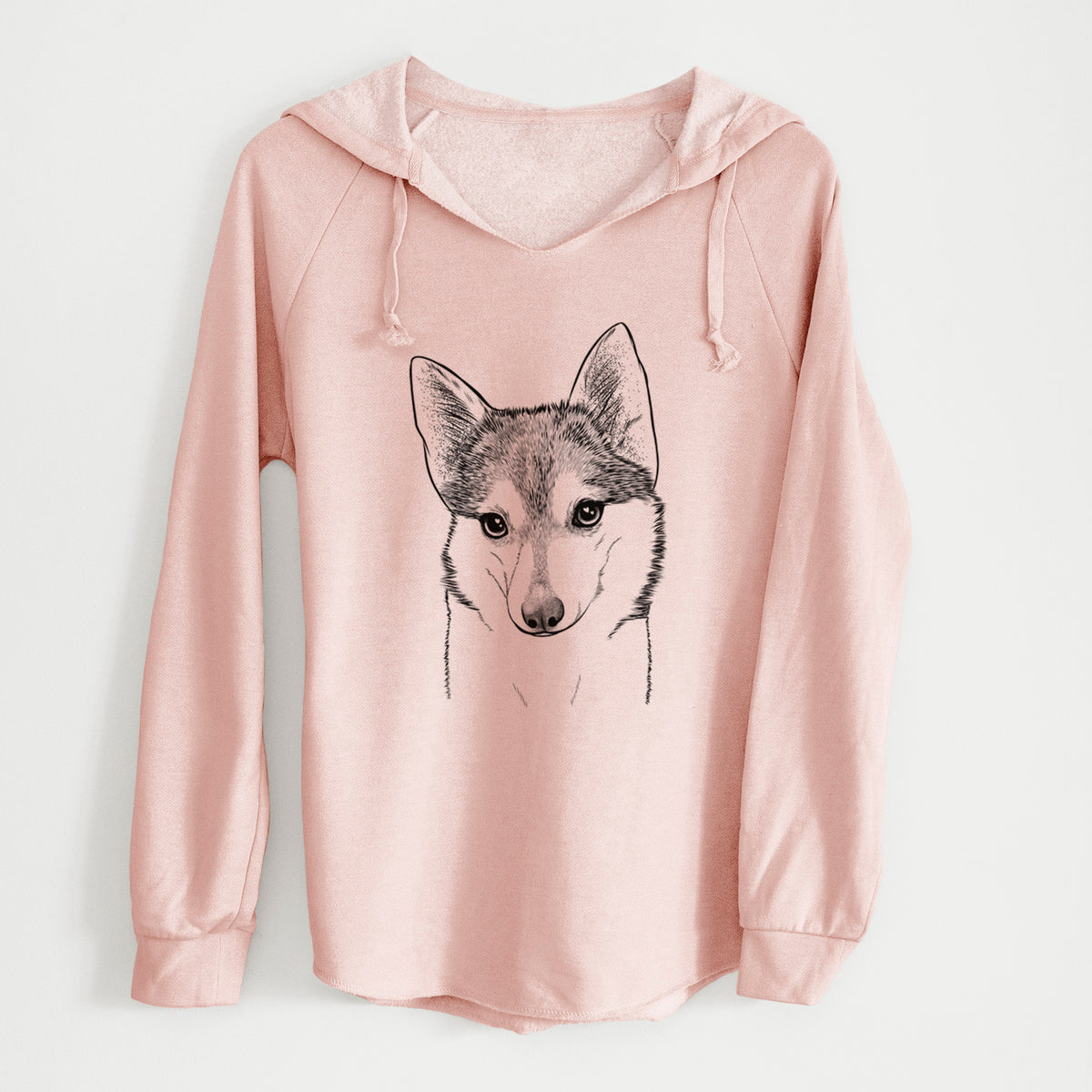 Bare Nami the Alaskan Klee Kai - Cali Wave Hooded Sweatshirt