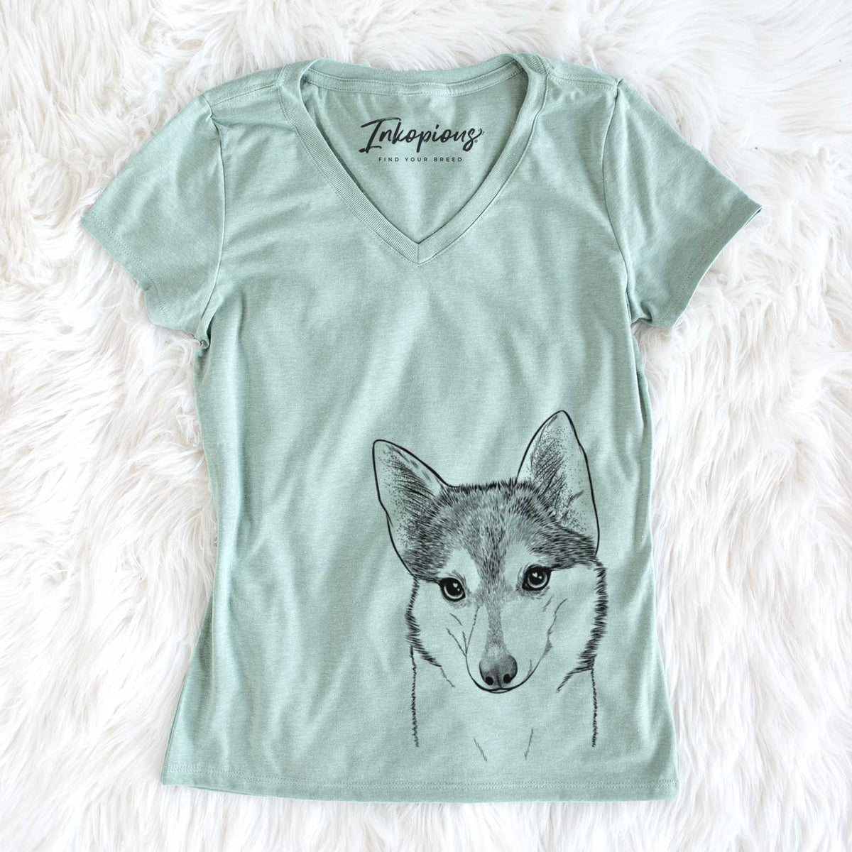 Nami the Alaskan Klee Kai - Women&#39;s V-neck Shirt