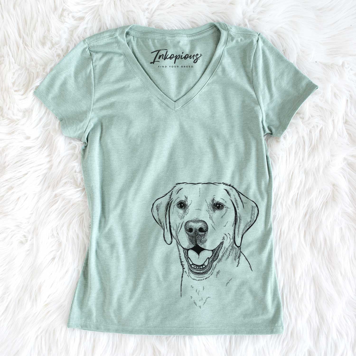 Bare Nate the Labrador Retriever - Women's V-neck Shirt