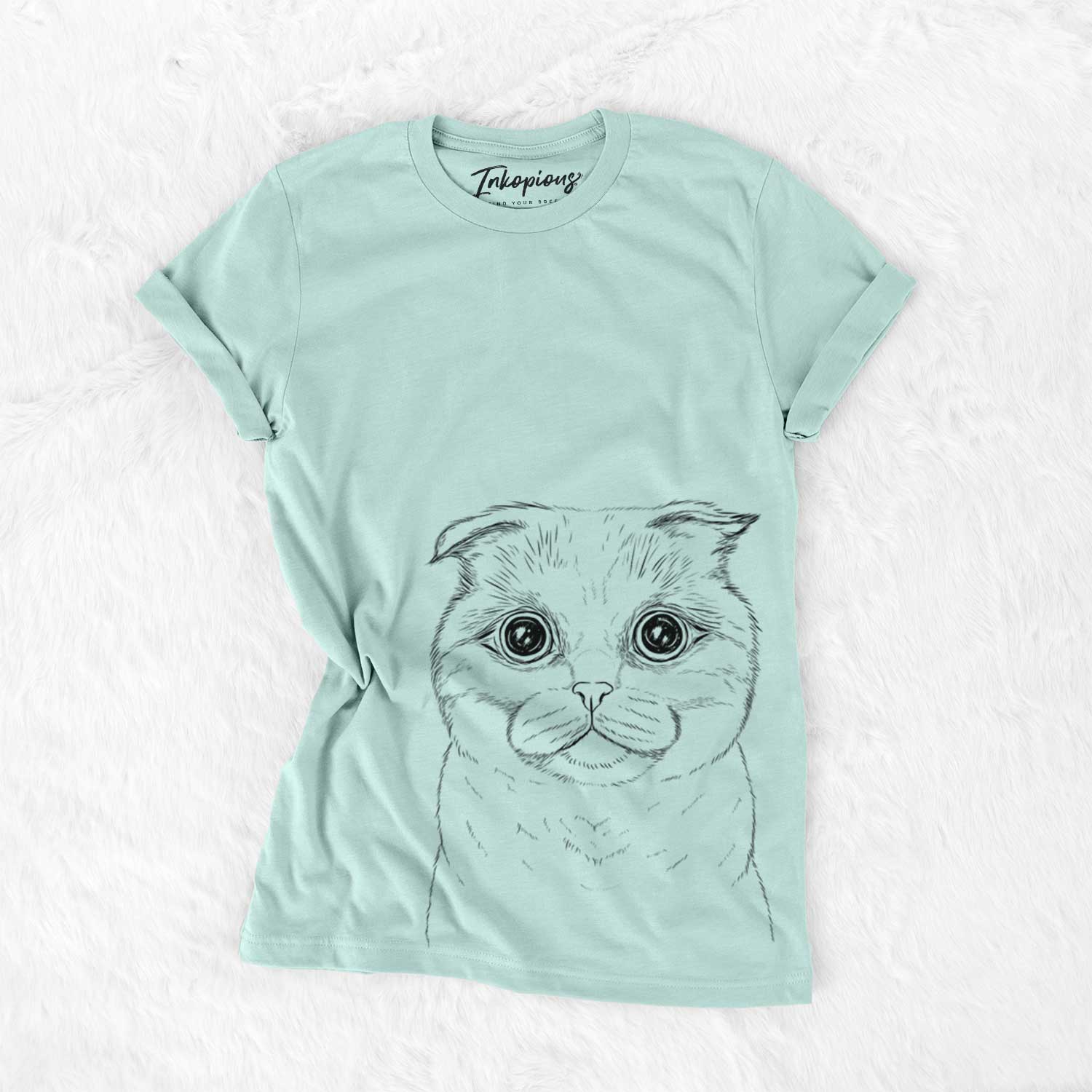 Bare Neko the Scottish Fold Cat - Unisex Crewneck