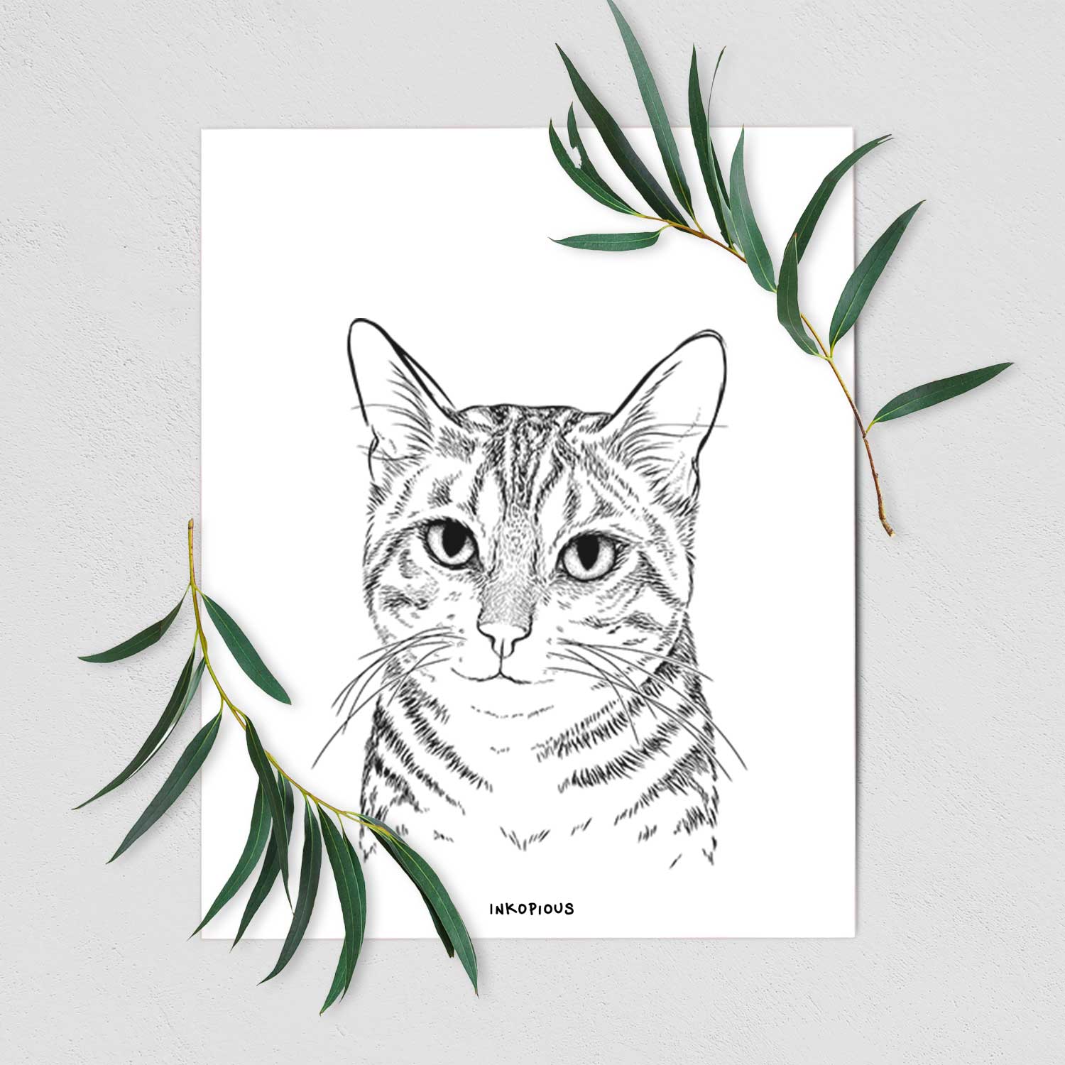 Nell the Tabby Cat Art Print