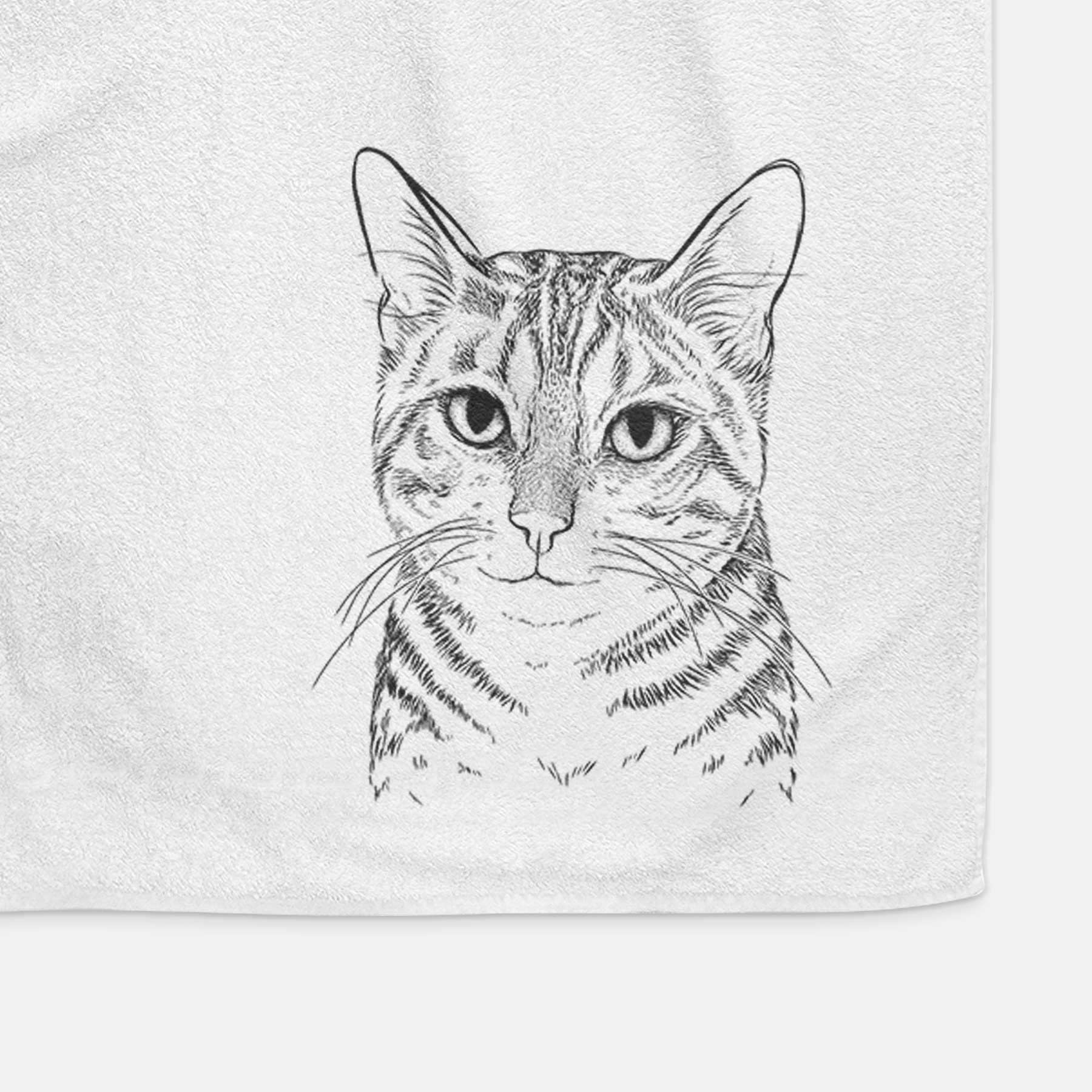 Nell the Tabby Cat Decorative Hand Towel