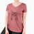 Bare Nell the Tabby Cat - Women's V-neck Shirt