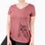 Bare Nell the Tabby Cat - Women's V-neck Shirt