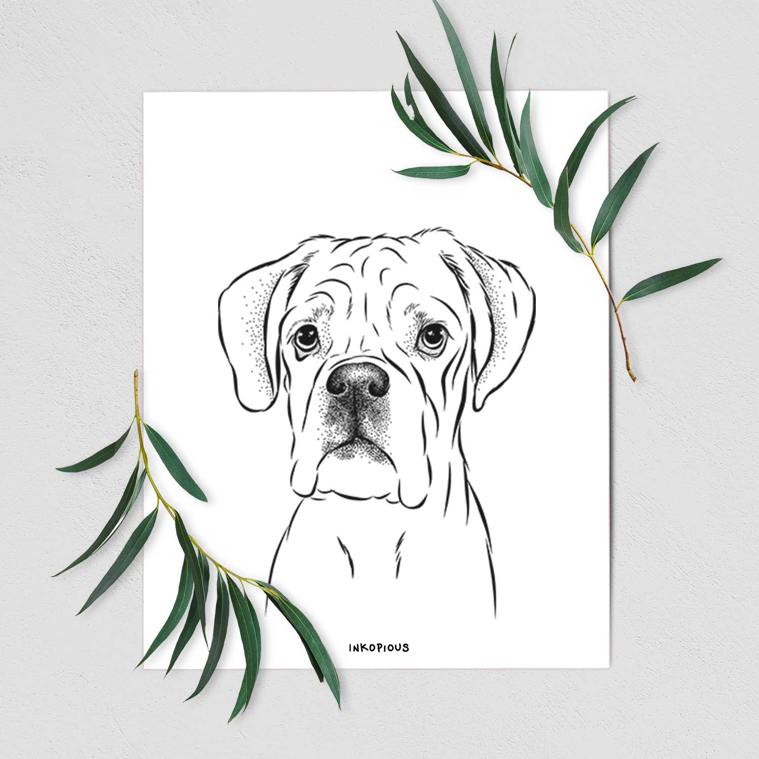 Nelly the Boxer Art Print