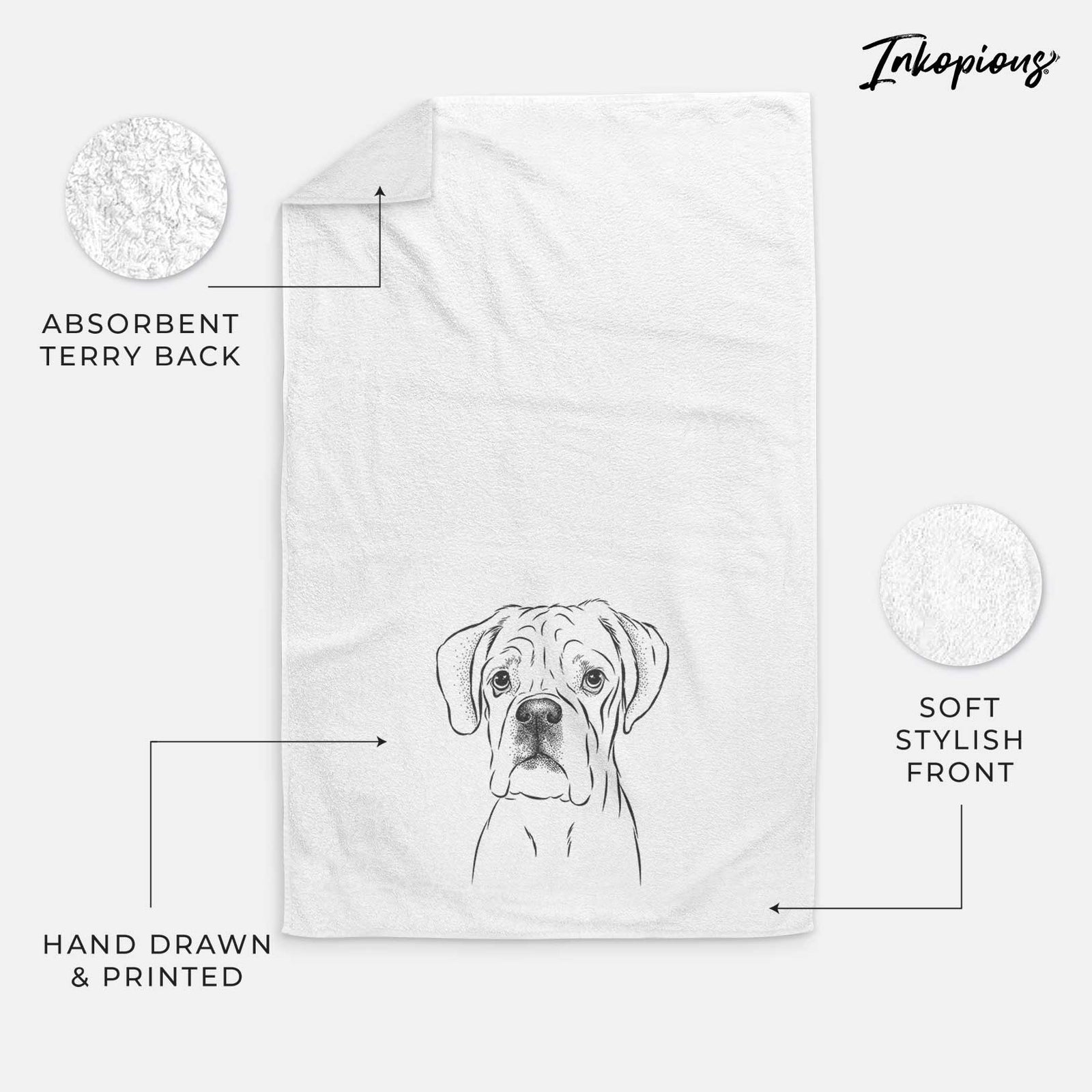 Nelly the Boxer Decorative Hand Towel