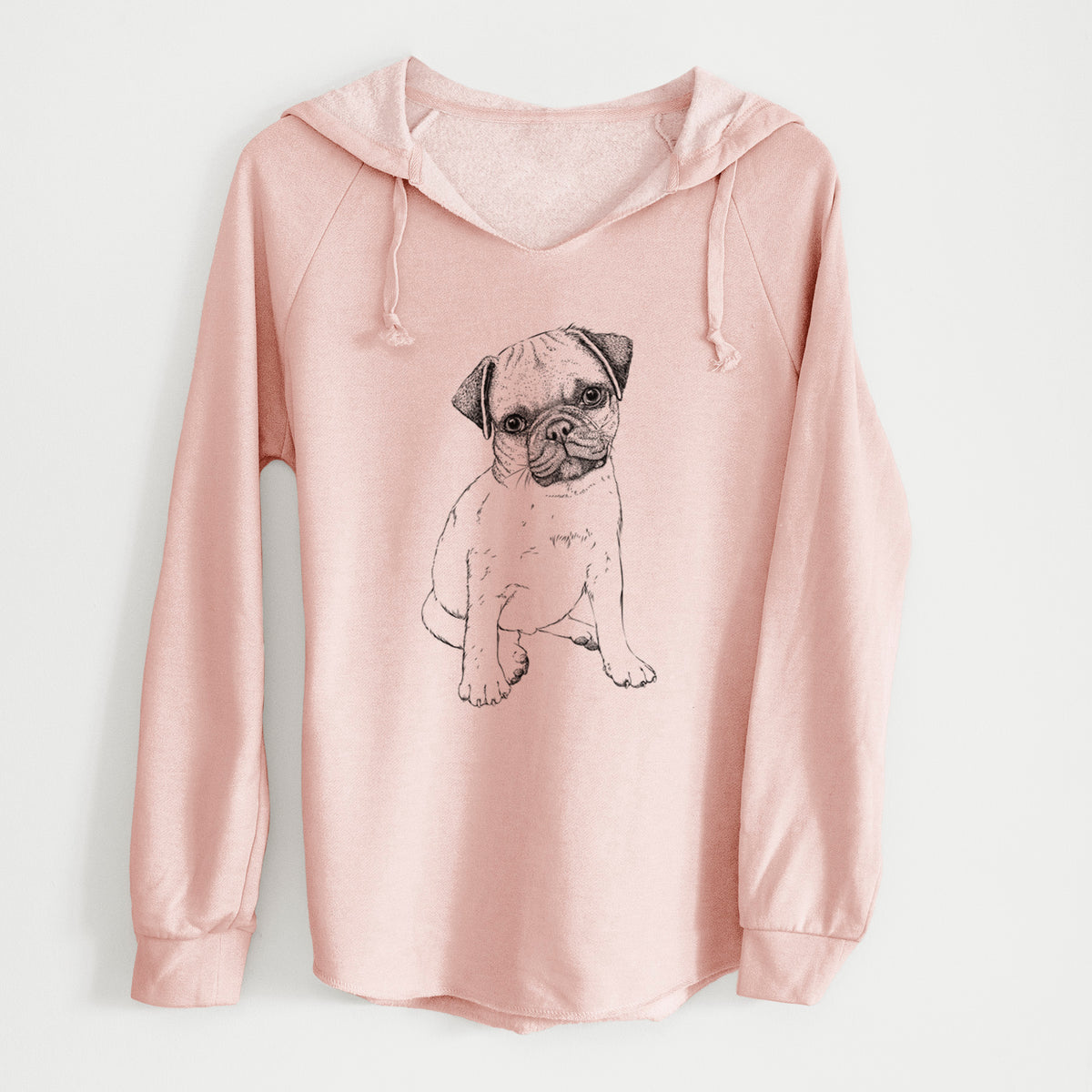 Bare Nelson the Pug Puppy - Cali Wave Hooded Sweatshirt