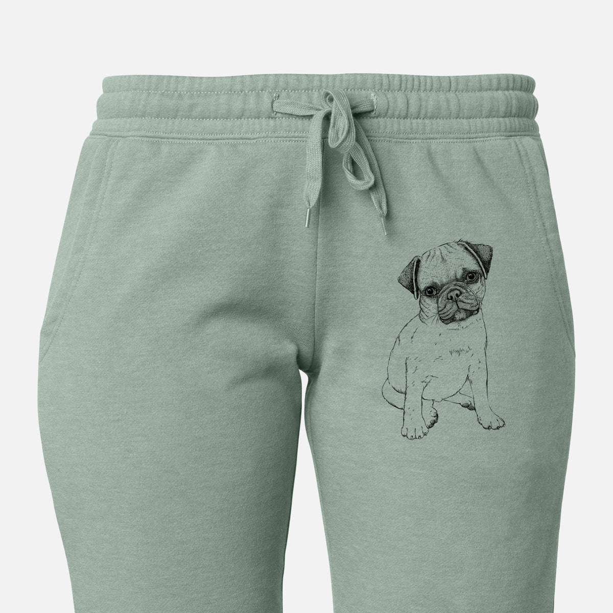 Nelson the Pug Puppy - Women&#39;s Cali Wave Joggers