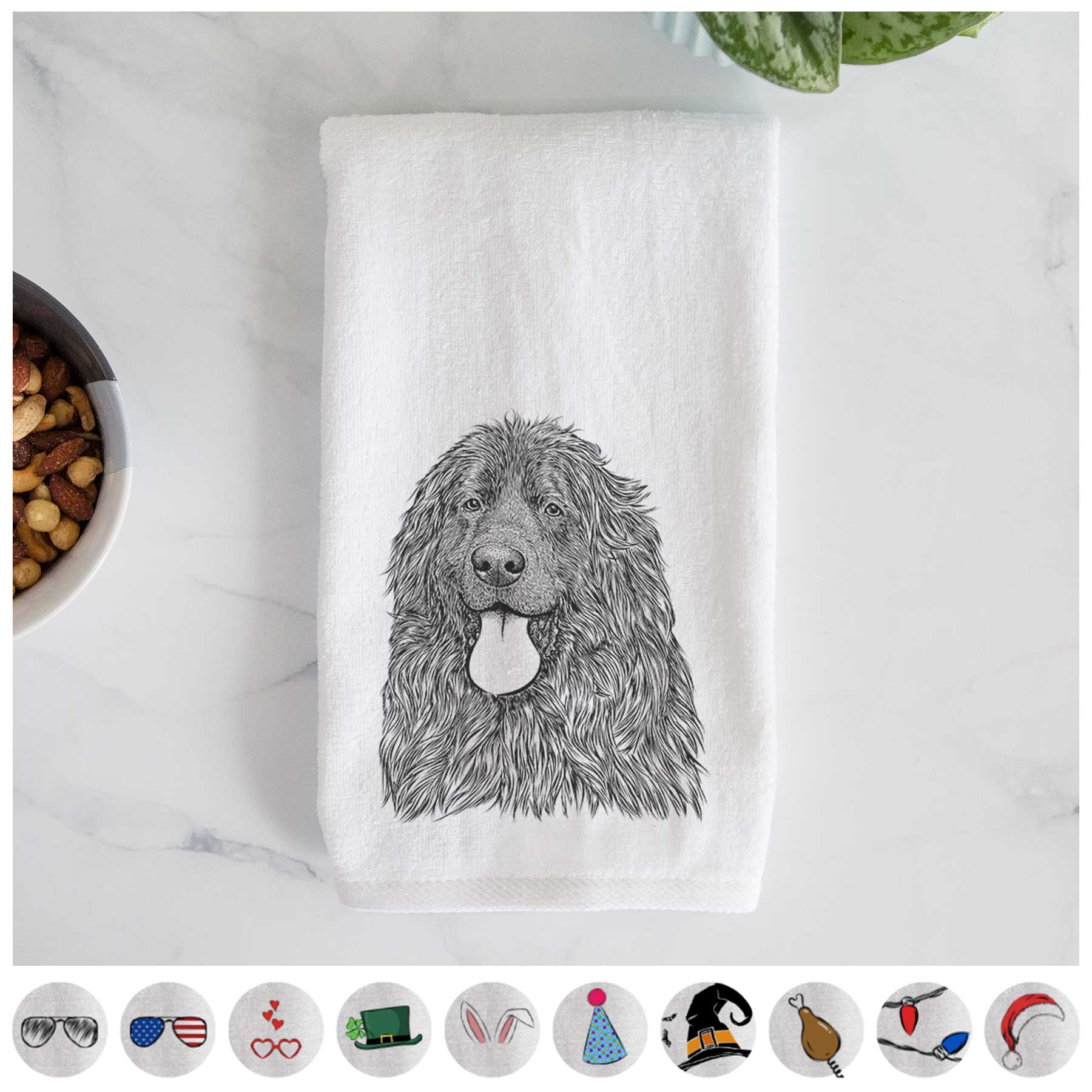 Neptune the Newfoundland Decorative Hand Towel