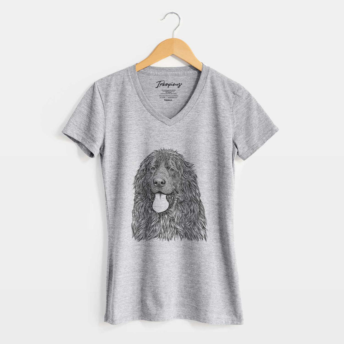 Bare Neptune the Newfoundland - Women's V-neck Shirt