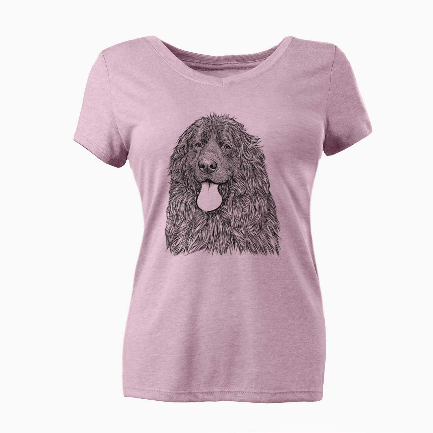 Bare Neptune the Newfoundland - Women's V-neck Shirt