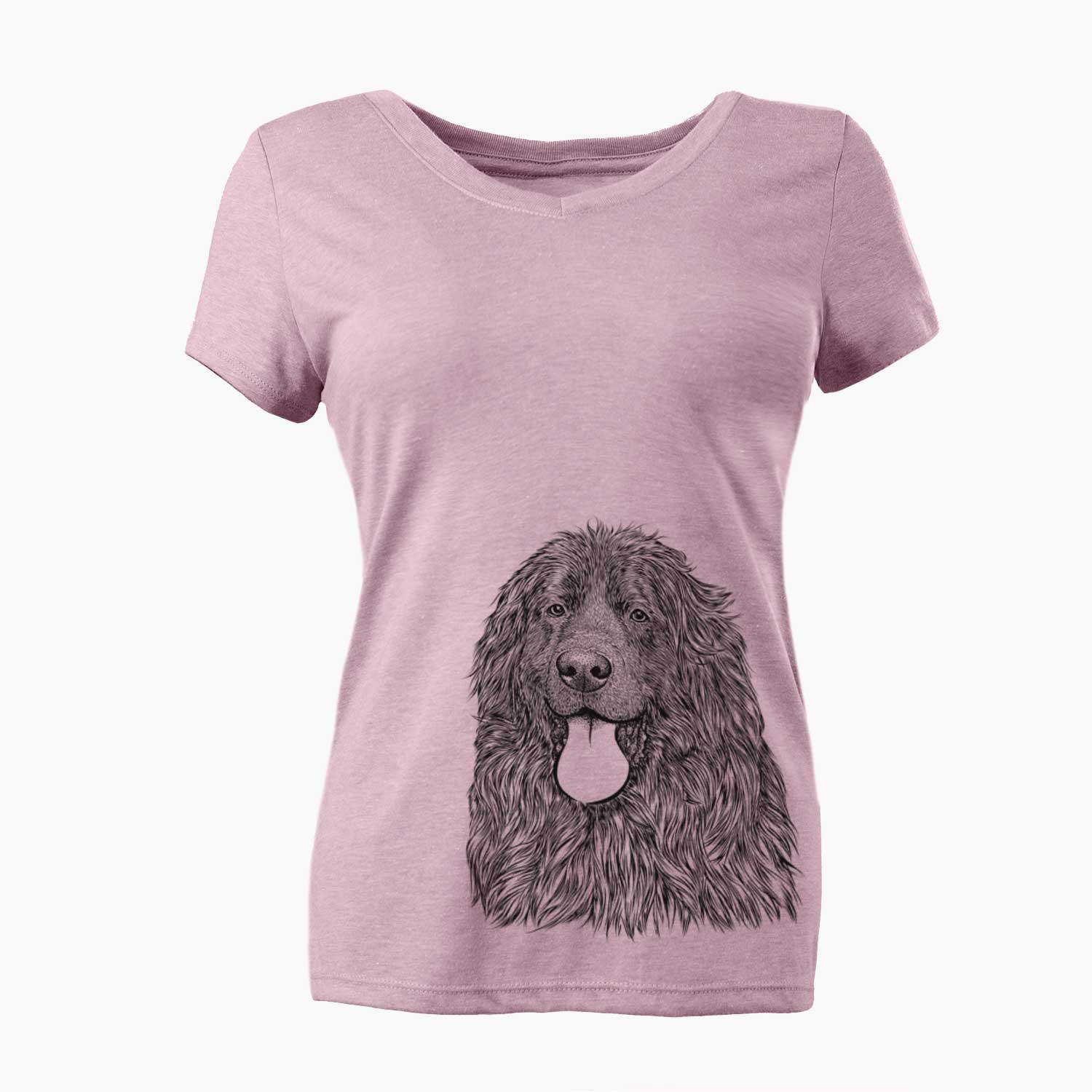 Bare Neptune the Newfoundland - Women's V-neck Shirt