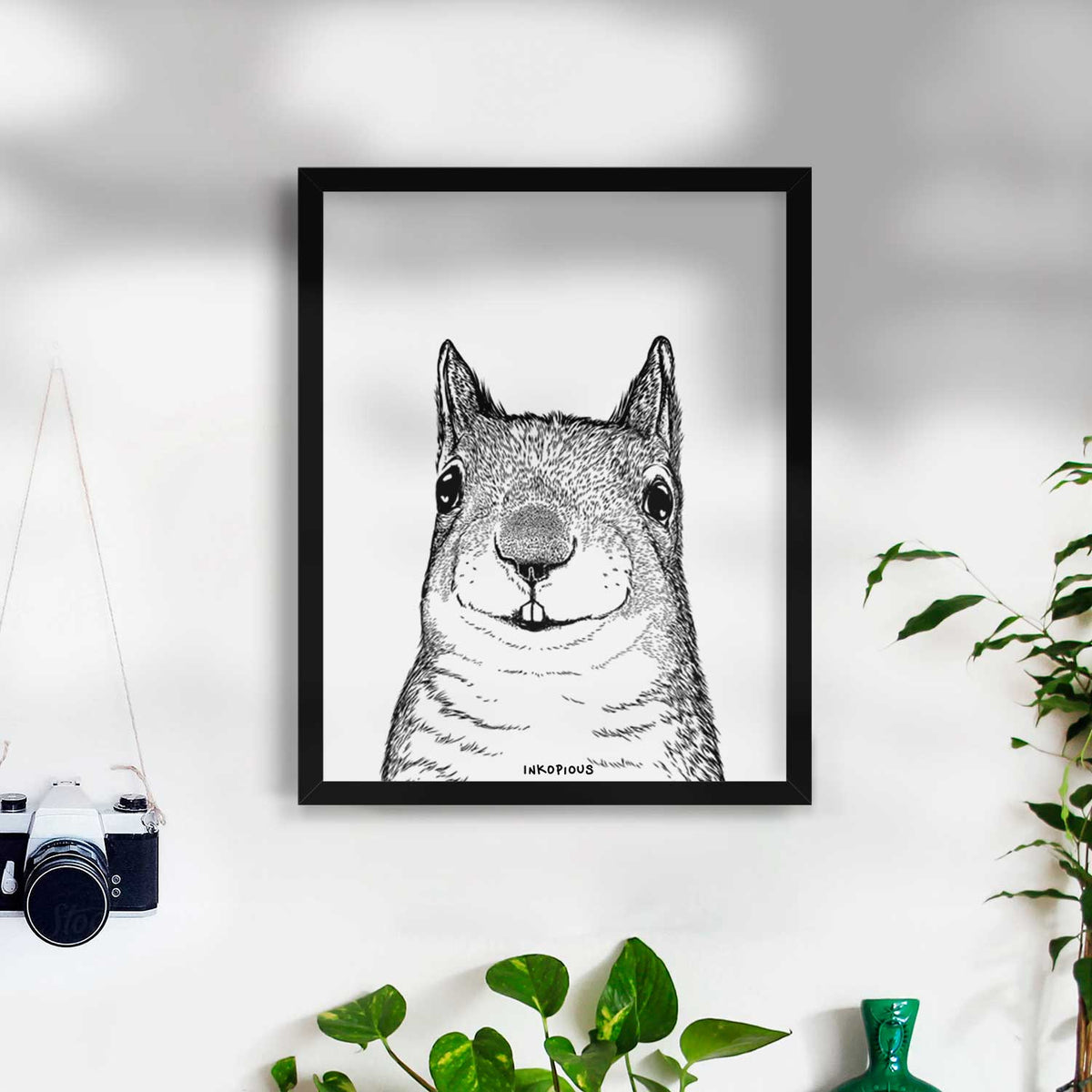 Nibbles the Squirrel Art Print