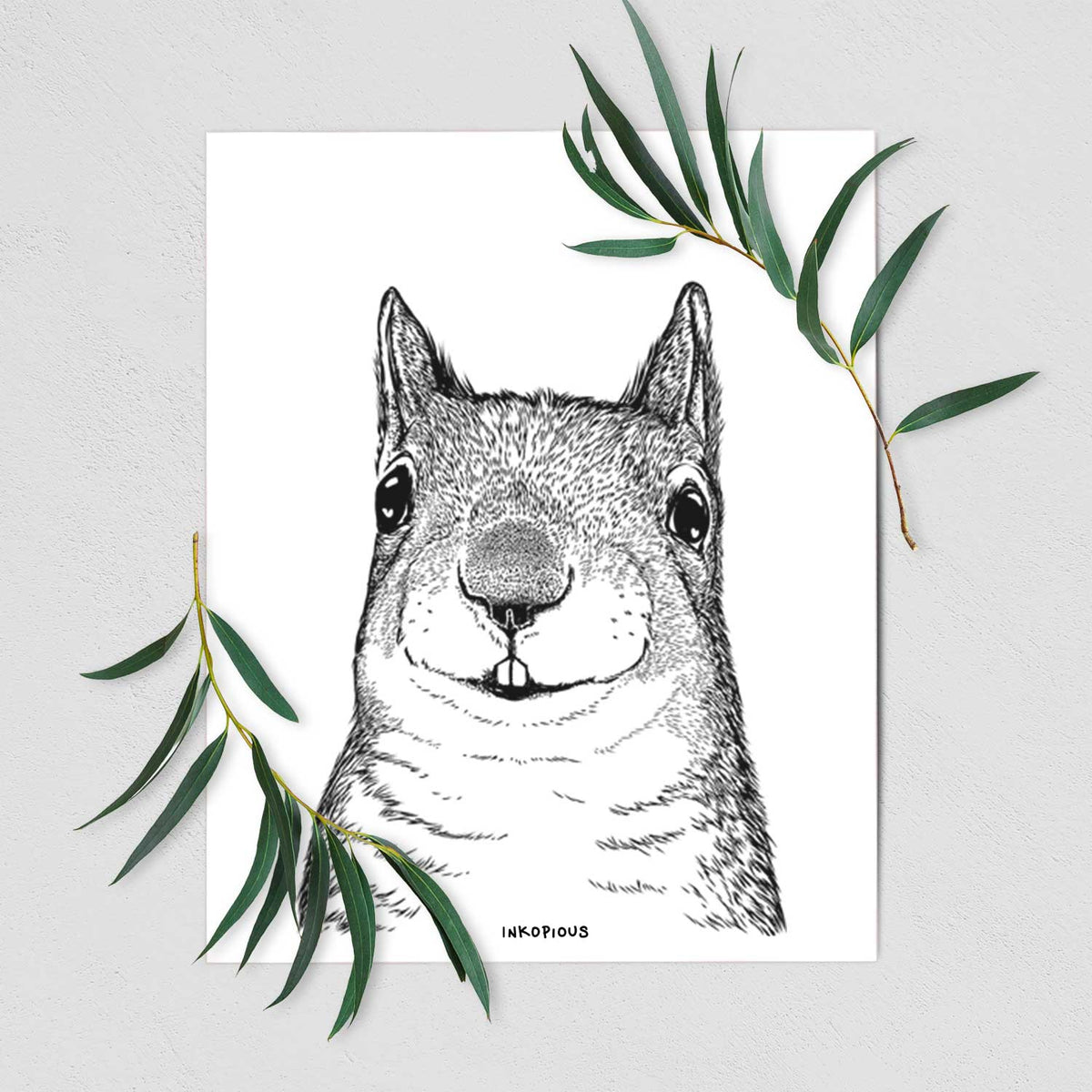 Nibbles the Squirrel Art Print