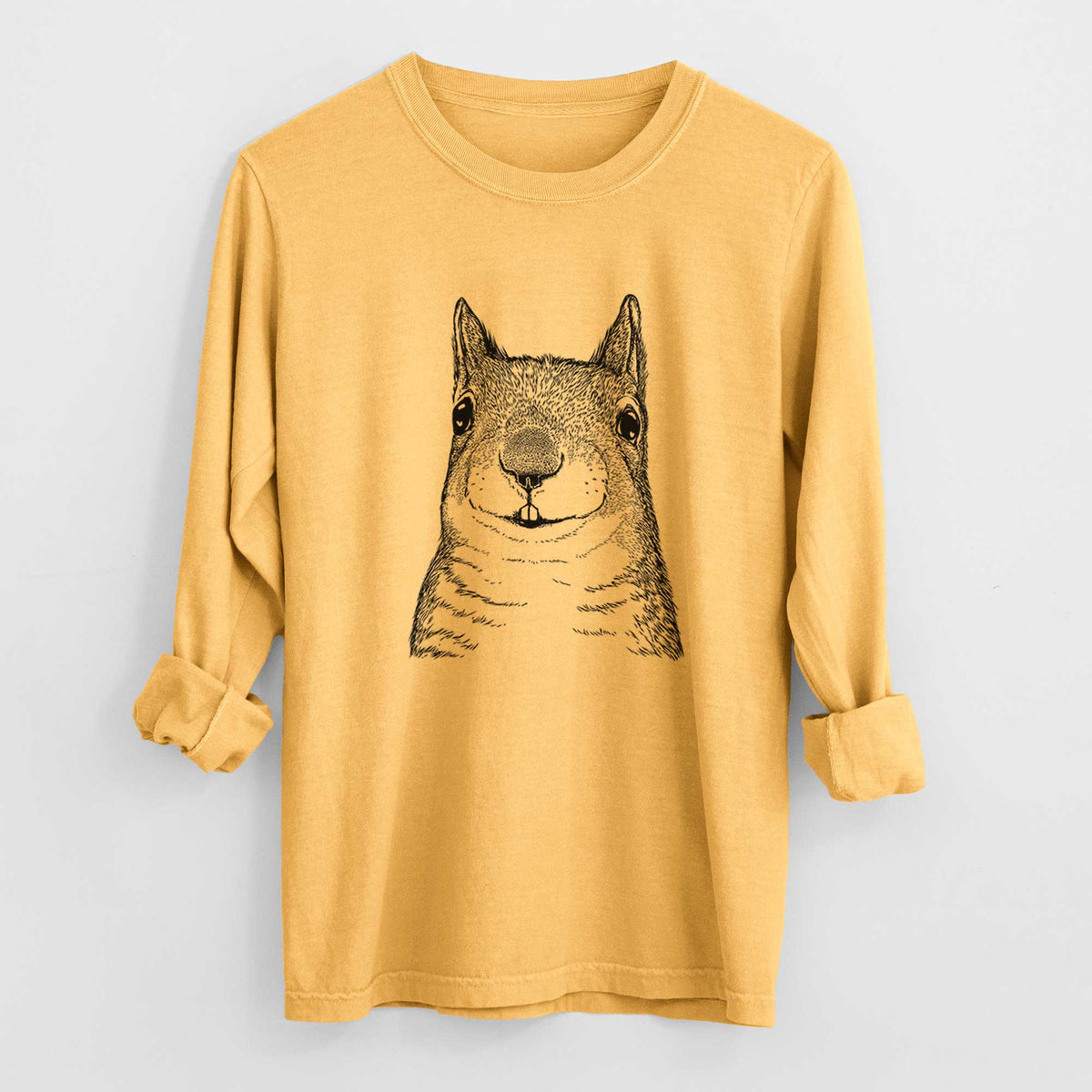 Bare Nibbles the Squirrel - Heavyweight 100% Cotton Long Sleeve