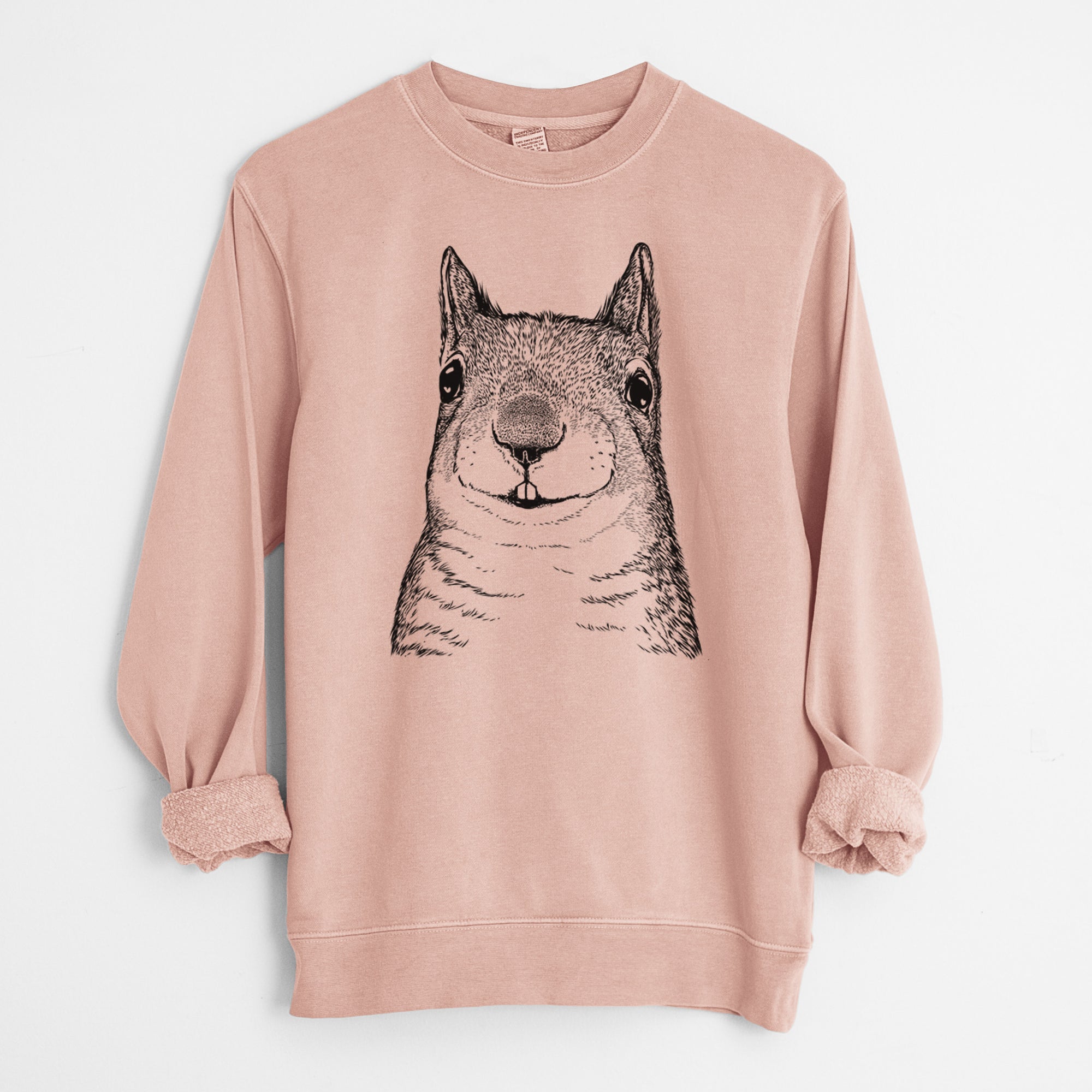 Bare Nibbles the Squirrel - Unisex Pigment Dyed Crew Sweatshirt