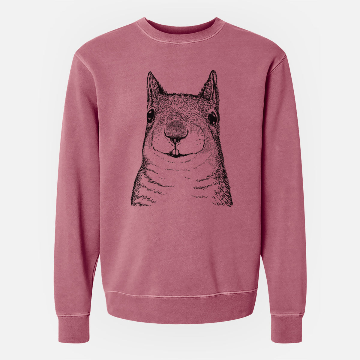 Bare Nibbles the Squirrel - Unisex Pigment Dyed Crew Sweatshirt