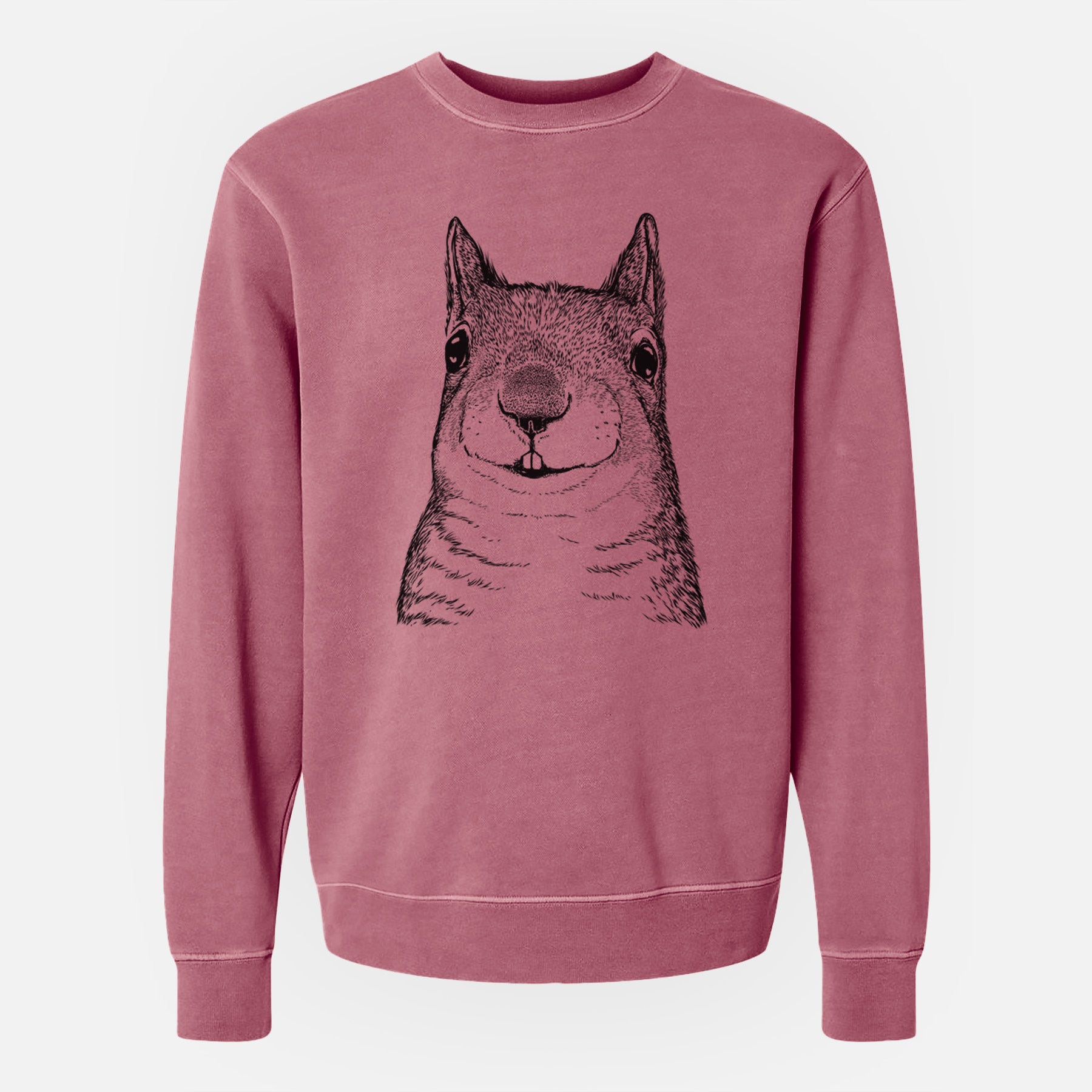 Bare Nibbles the Squirrel - Unisex Pigment Dyed Crew Sweatshirt