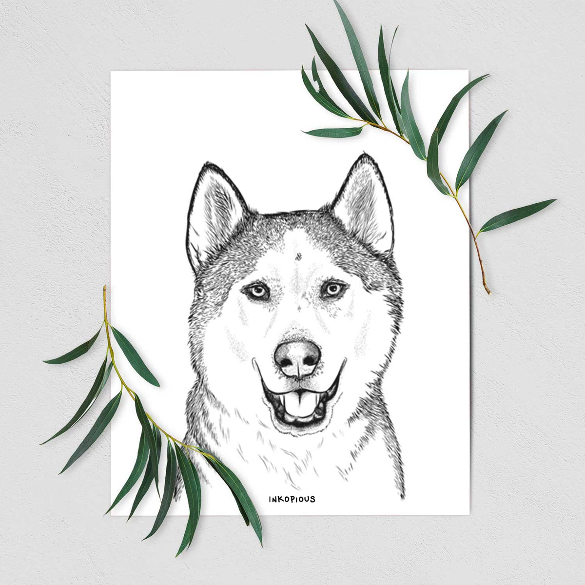 Nika the Siberian Husky Art Print