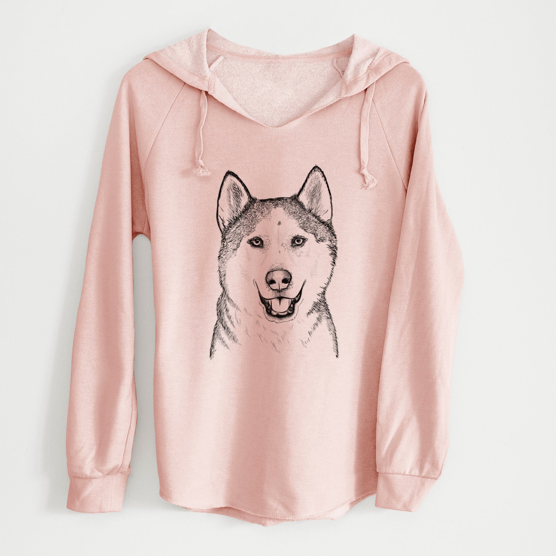 Bare Nika the Siberian Husky - Cali Wave Hooded Sweatshirt