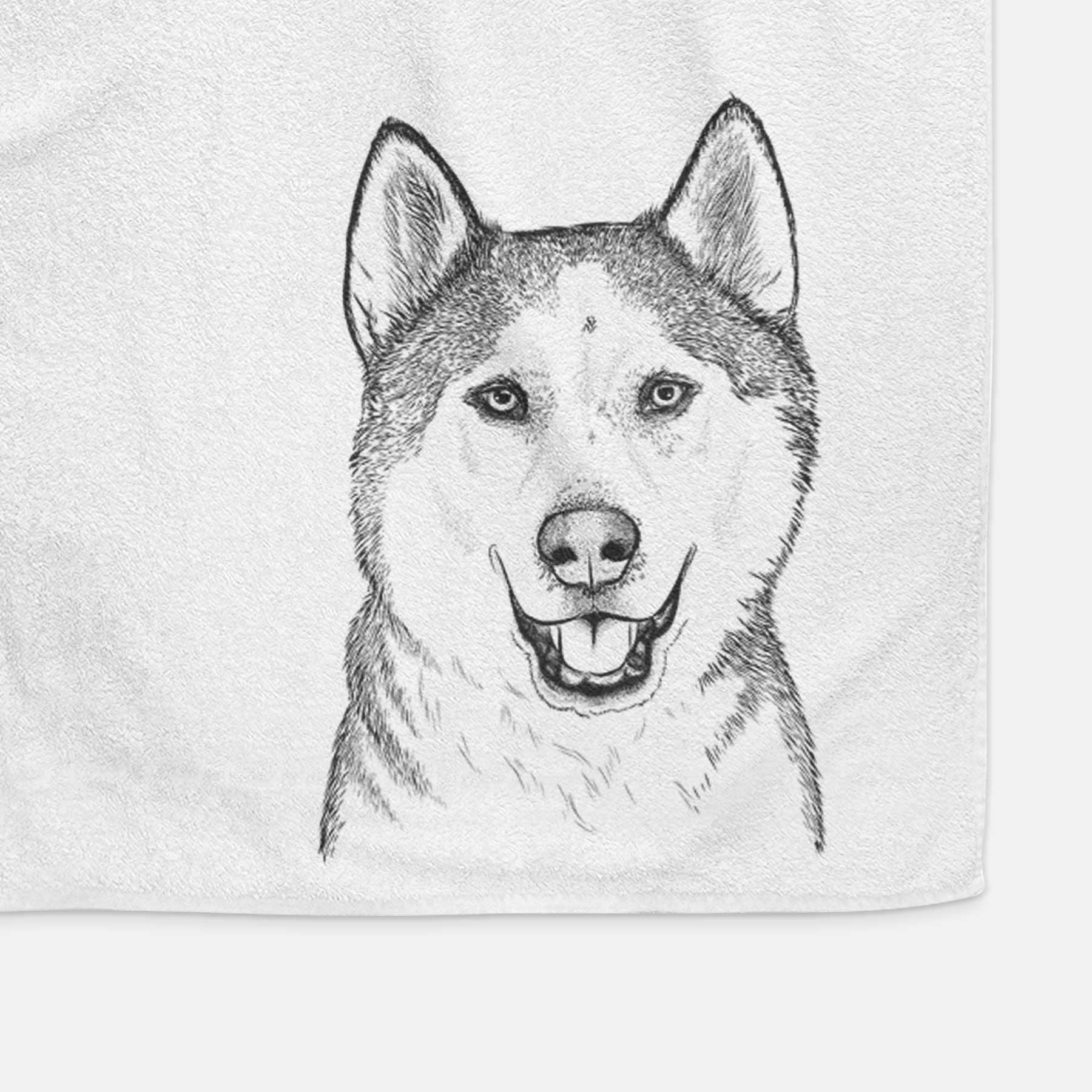 Nika the Siberian Husky Decorative Hand Towel