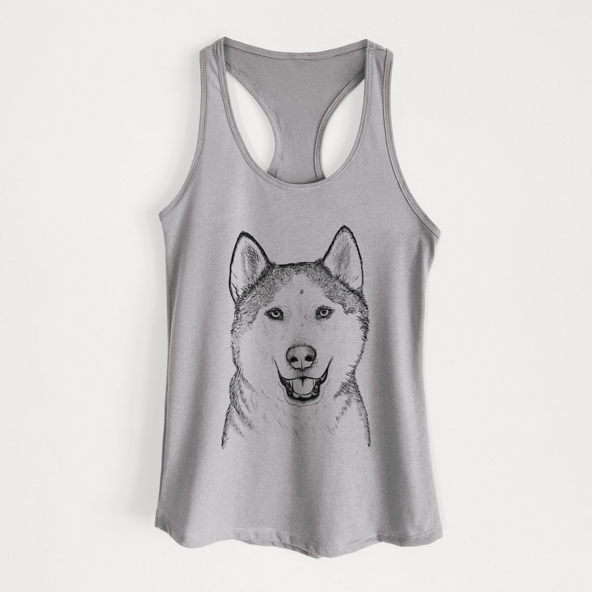 Nika the Siberian Husky - Women&#39;s Racerback Tanktop