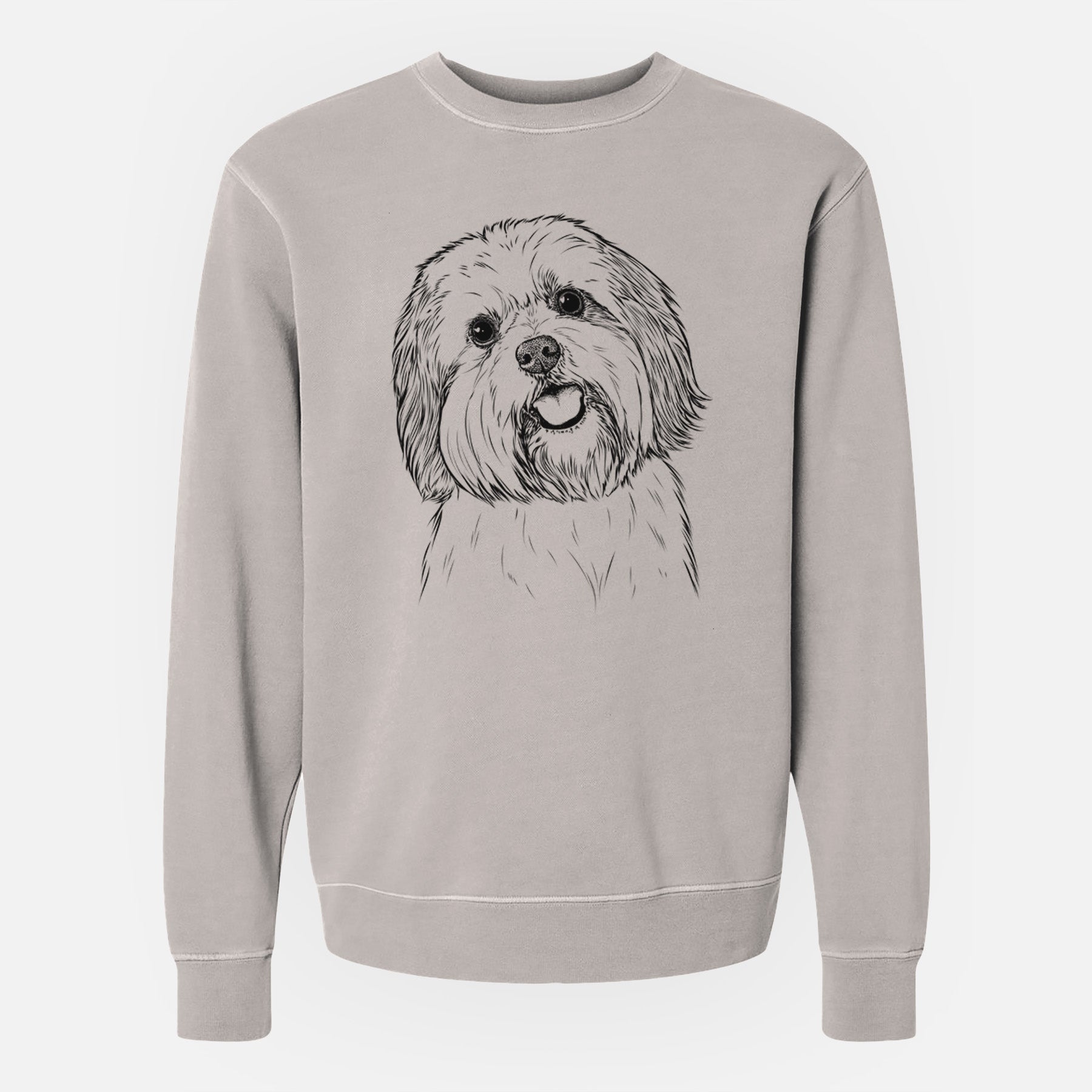 Bare Nikka the Lowchen - Unisex Pigment Dyed Crew Sweatshirt