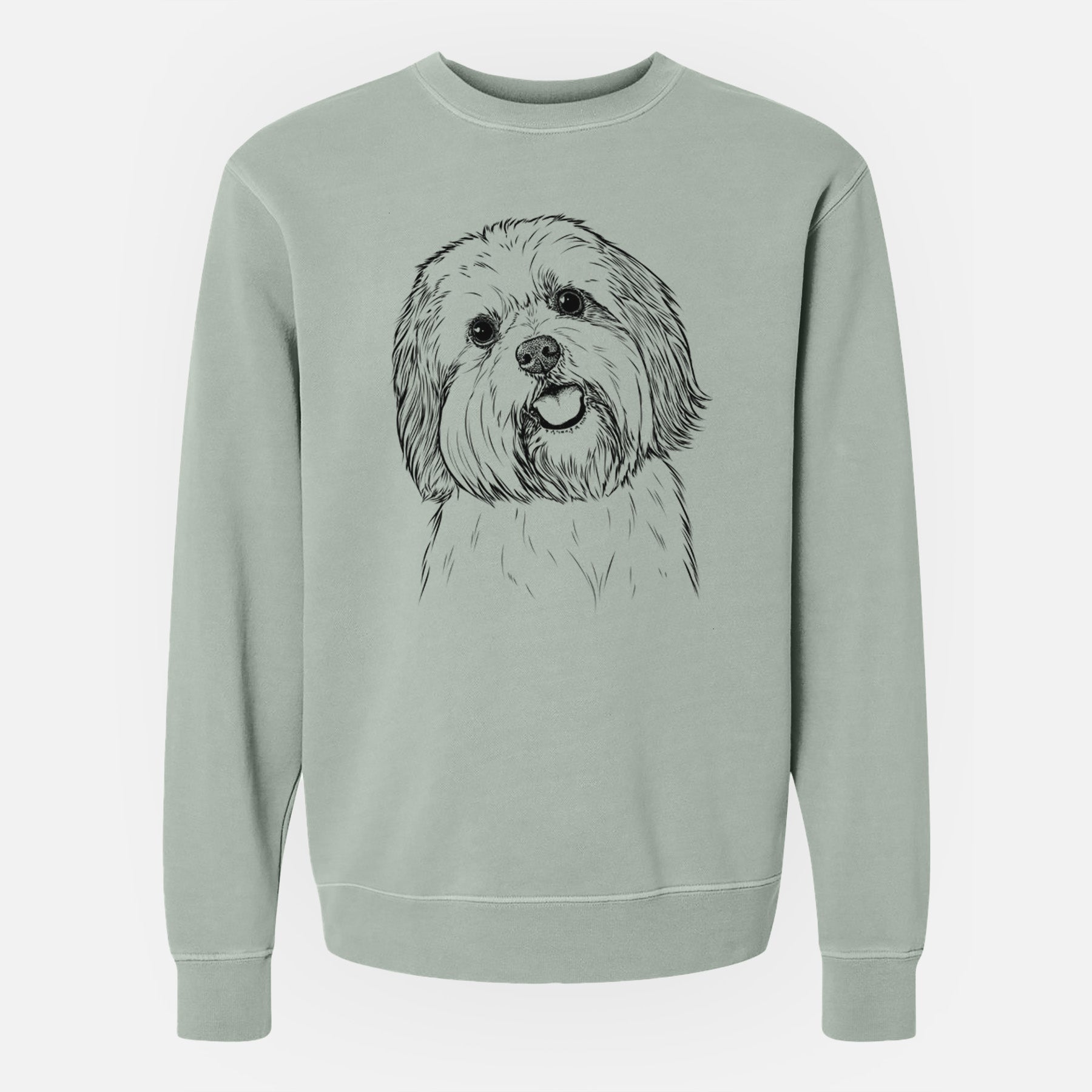 Bare Nikka the Lowchen - Unisex Pigment Dyed Crew Sweatshirt