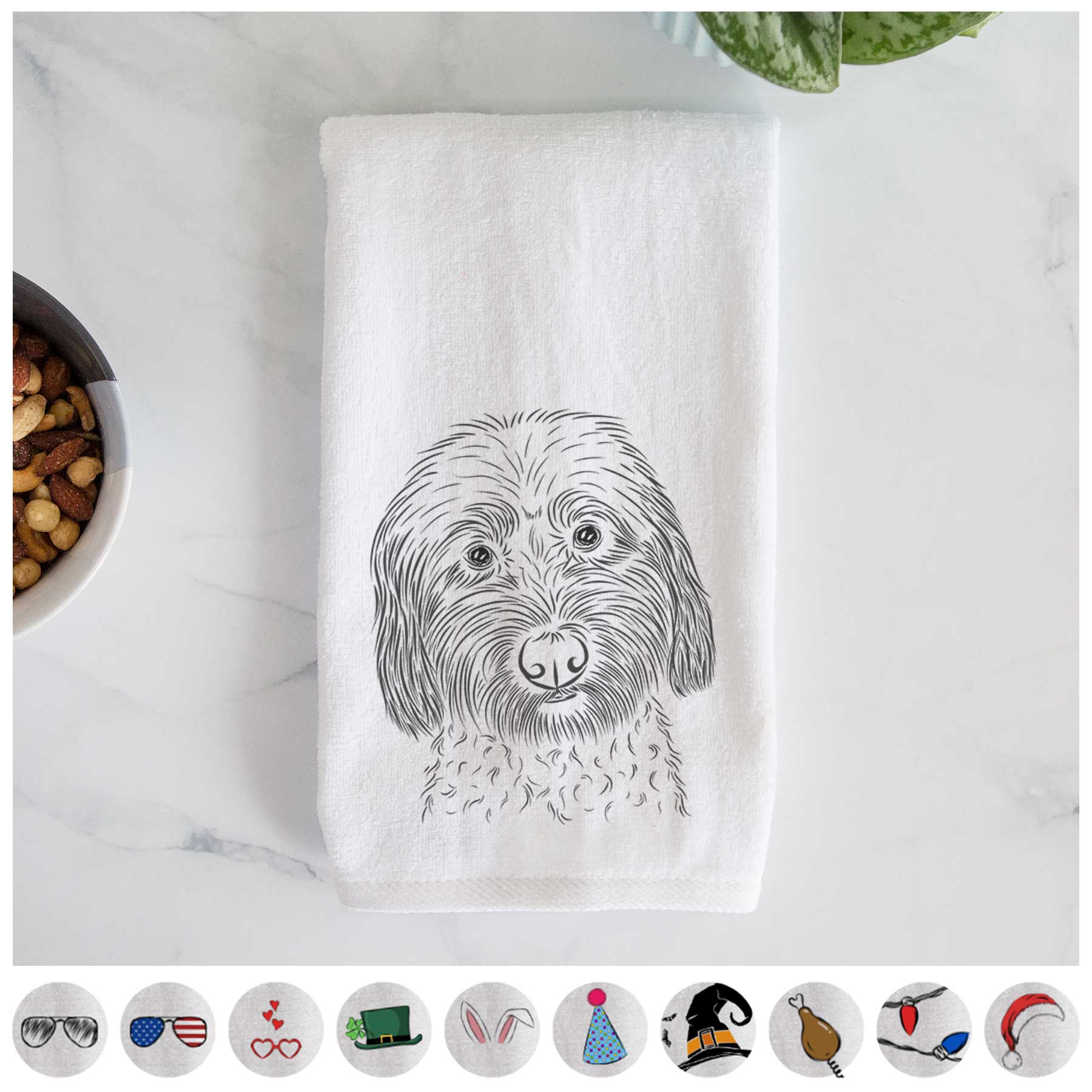 Niles the Soft Coated Wheaten Terrier Decorative Hand Towel