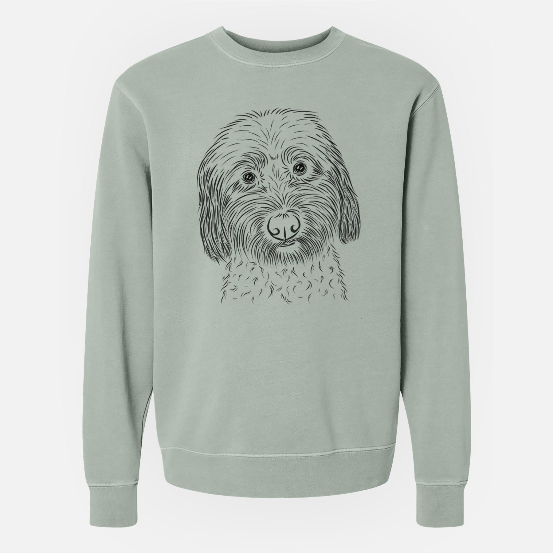 Bare Niles the Soft Coated Wheaten Terrier - Unisex Pigment Dyed Crew Sweatshirt