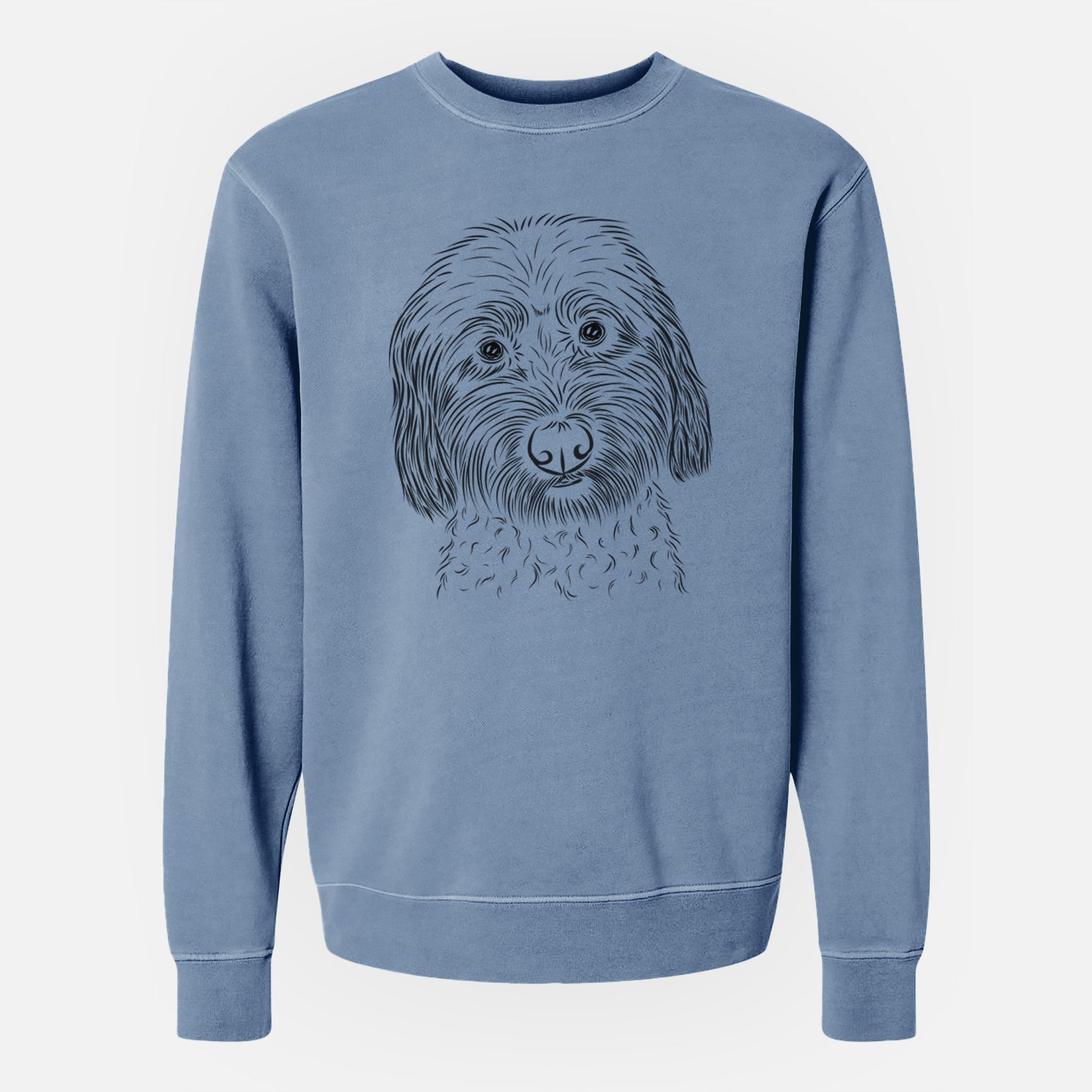 Bare Niles the Soft Coated Wheaten Terrier - Unisex Pigment Dyed Crew Sweatshirt