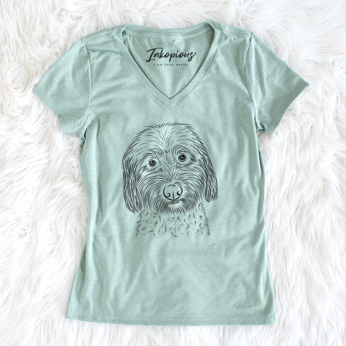 Bare Niles the Soft Coated Wheaten Terrier - Women&#39;s V-neck Shirt