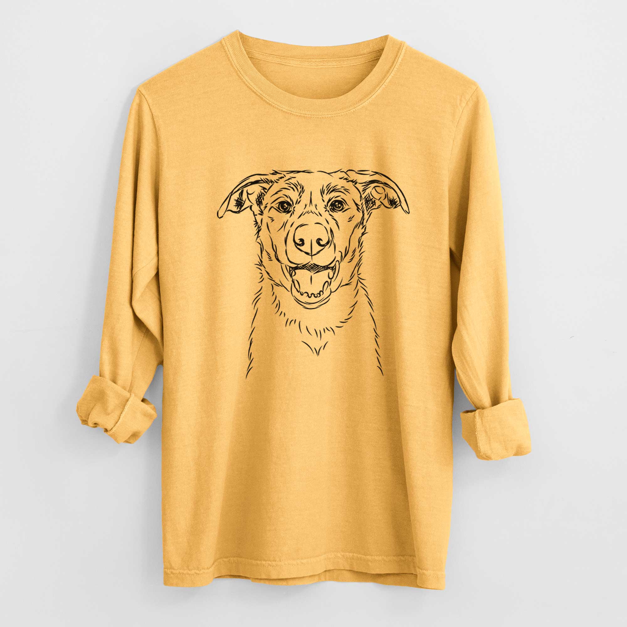 Bare Noah the Border Collie - Heavyweight 100% Cotton Long Sleeve