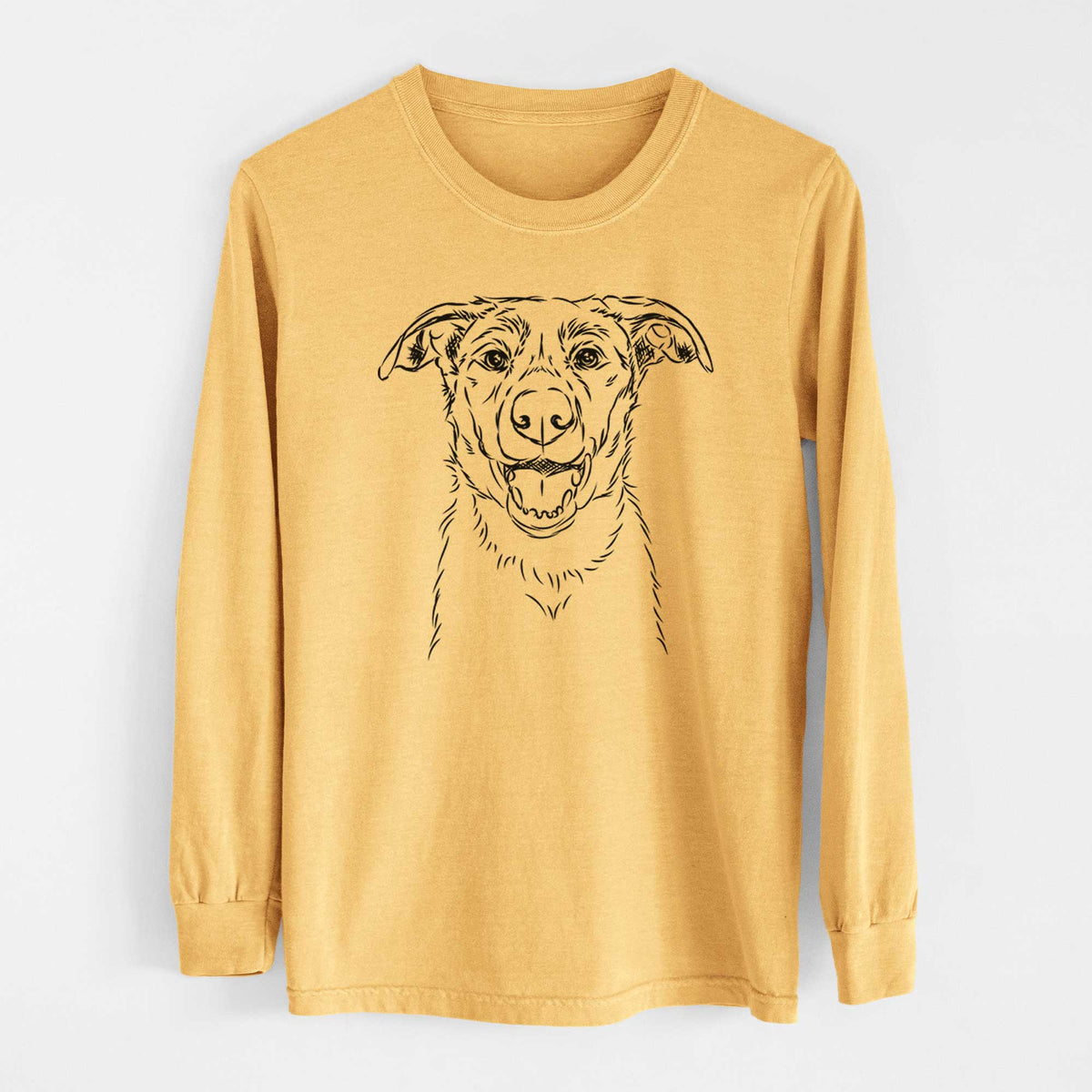 Bare Noah the Border Collie - Heavyweight 100% Cotton Long Sleeve