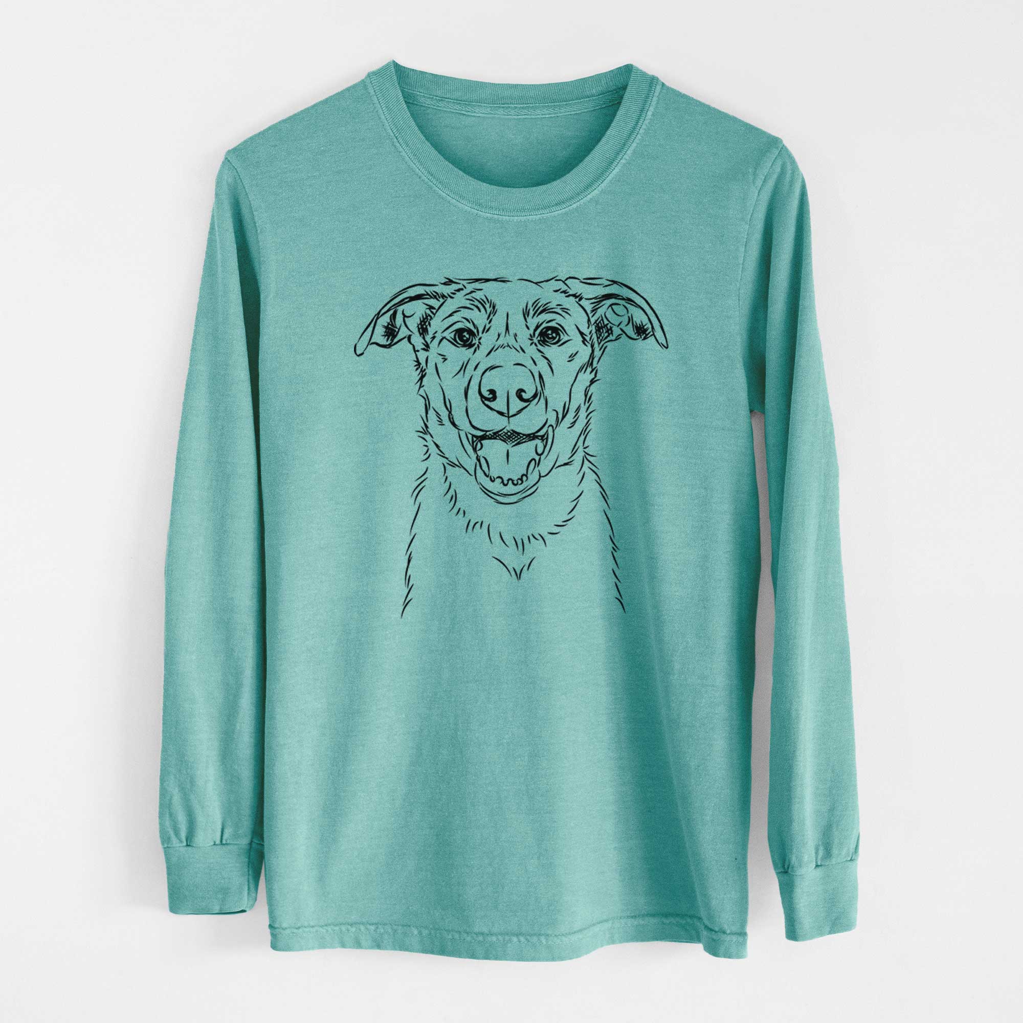 Bare Noah the Border Collie - Heavyweight 100% Cotton Long Sleeve