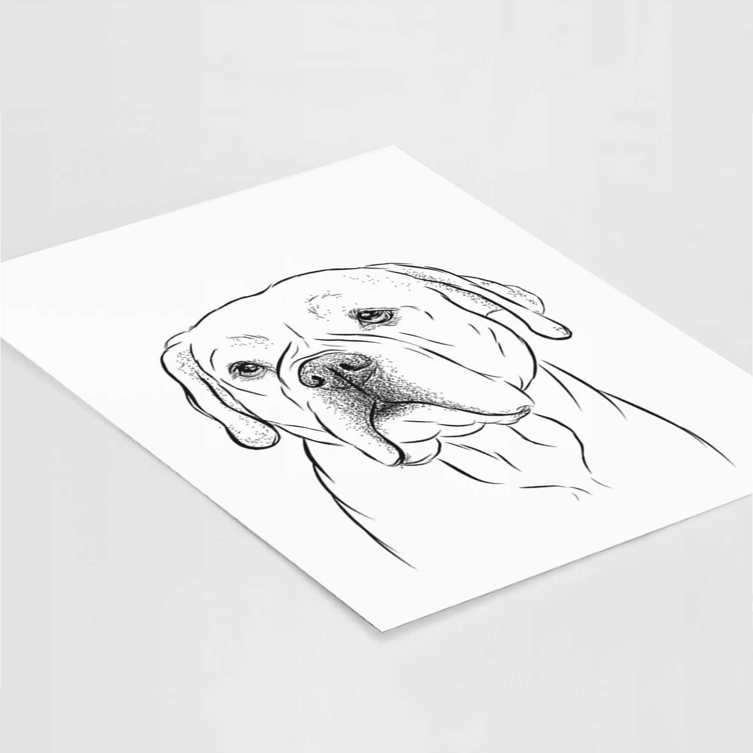 Nora the American Bulldog Mix Art Print