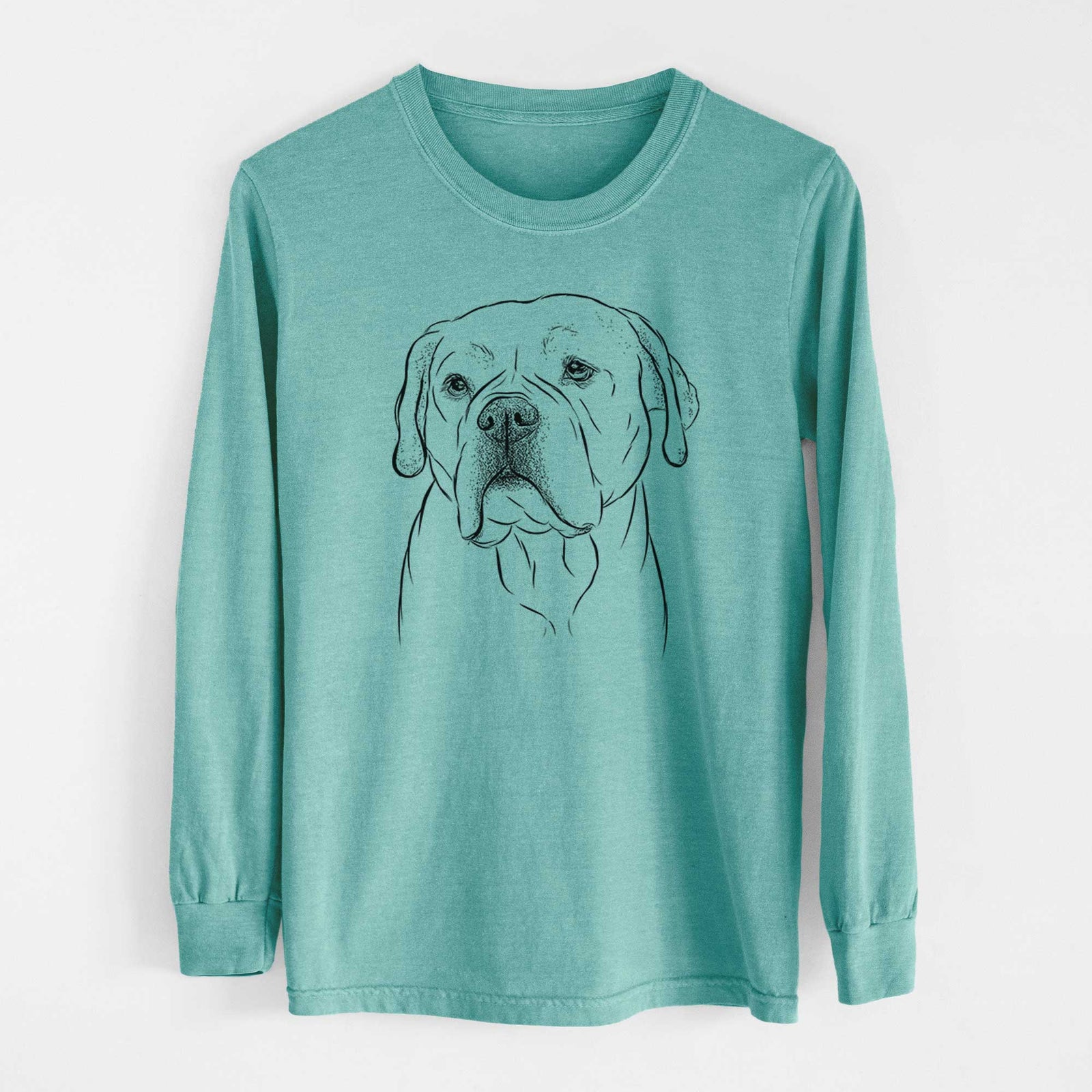 Bare Nora the American Bulldog Mix - Heavyweight 100% Cotton Long Sleeve